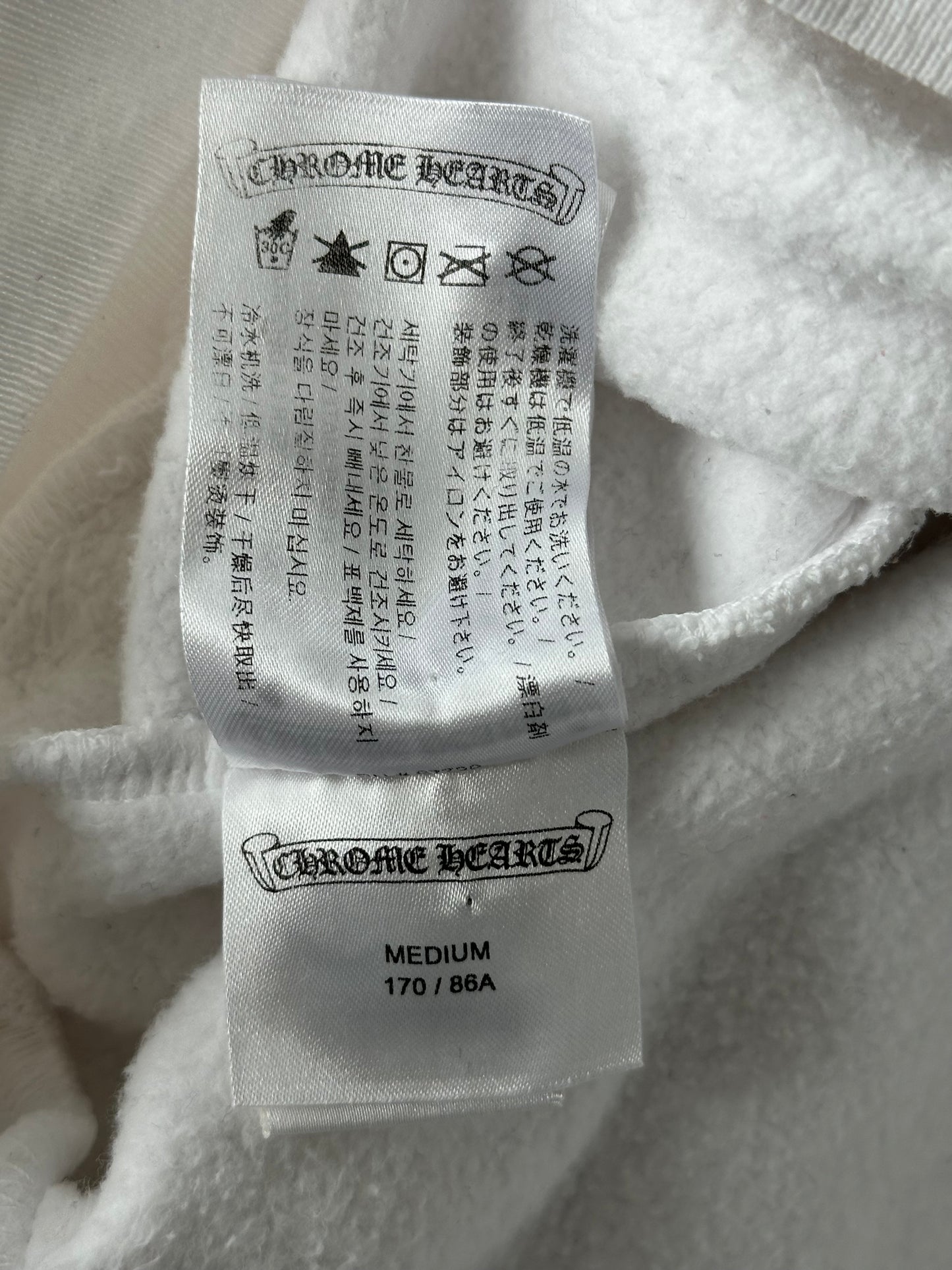 Chrome Hearts White & Pink Deadly Doll Sweater