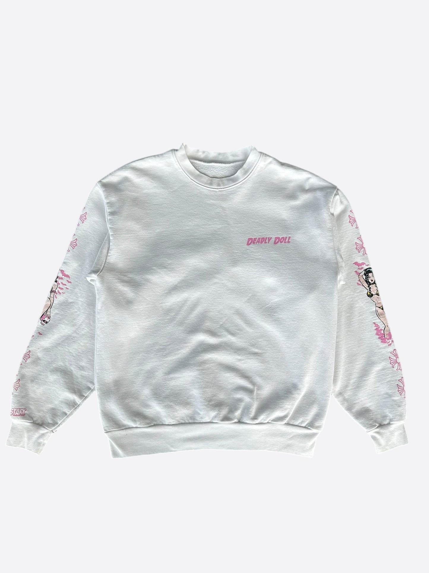 Chrome Hearts White & Pink Deadly Doll Sweater