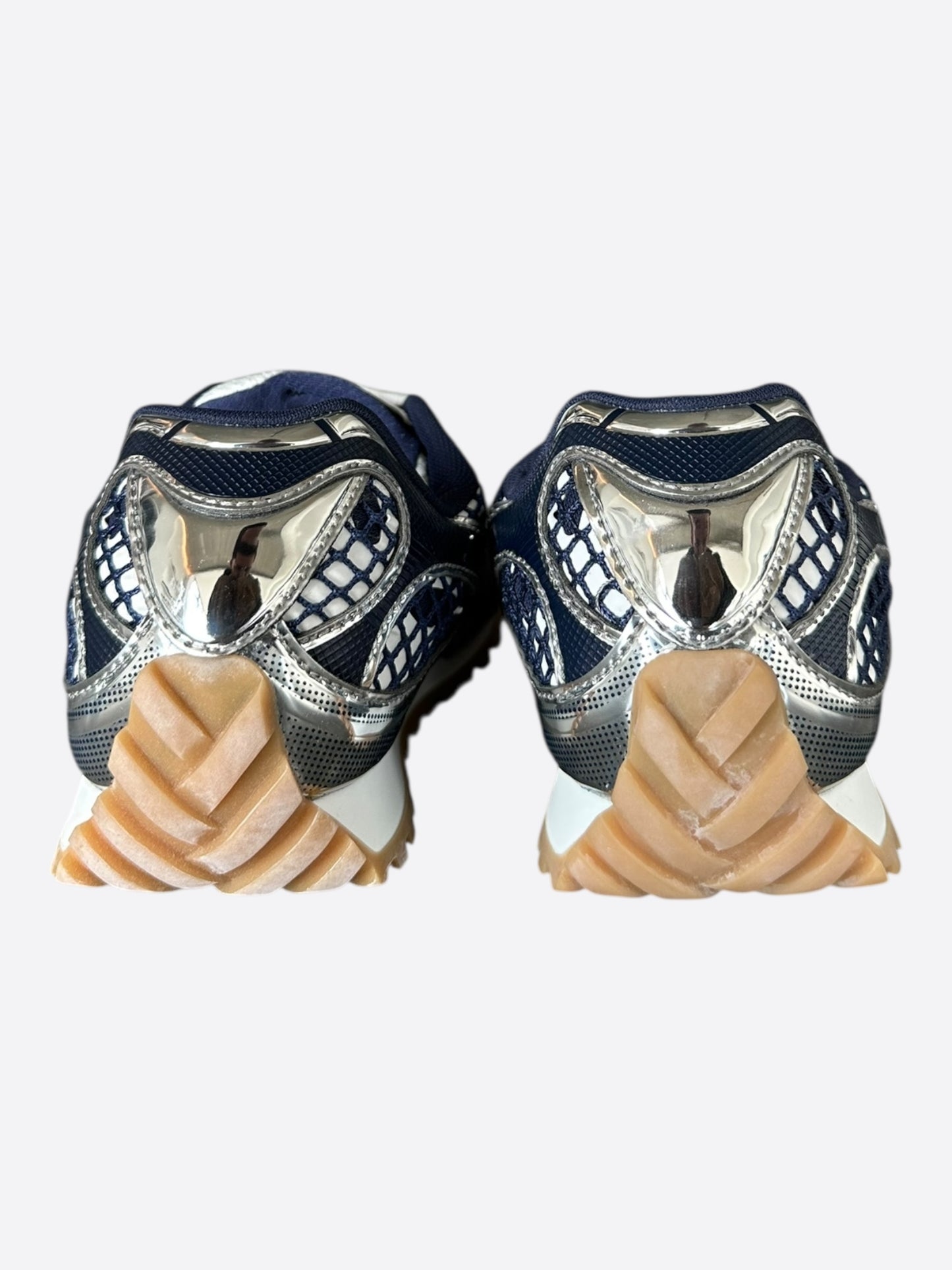 Bottega Veneta Blue & Silver Orbit Sneakers