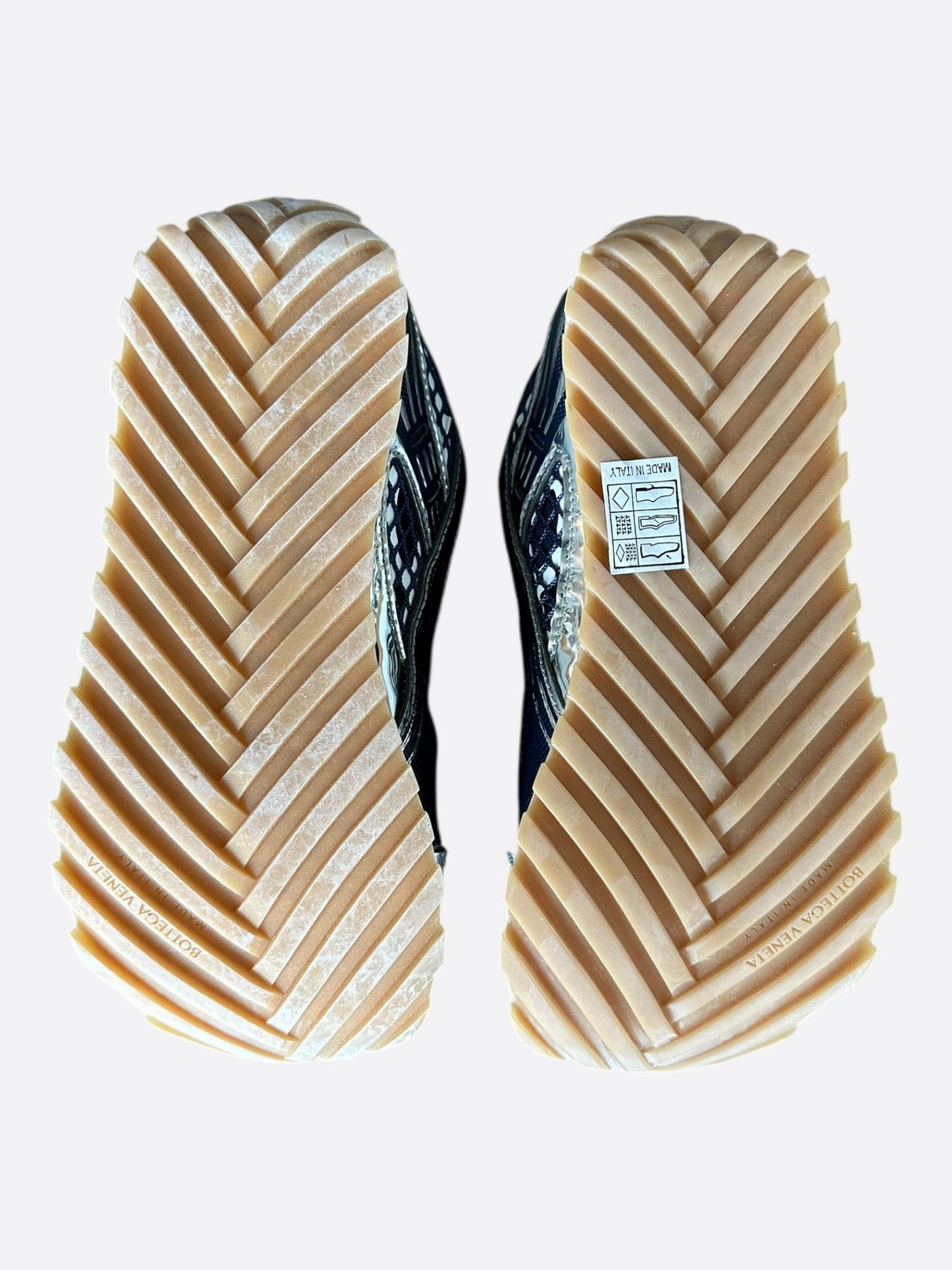 Bottega Veneta Blue & Silver Orbit Sneakers