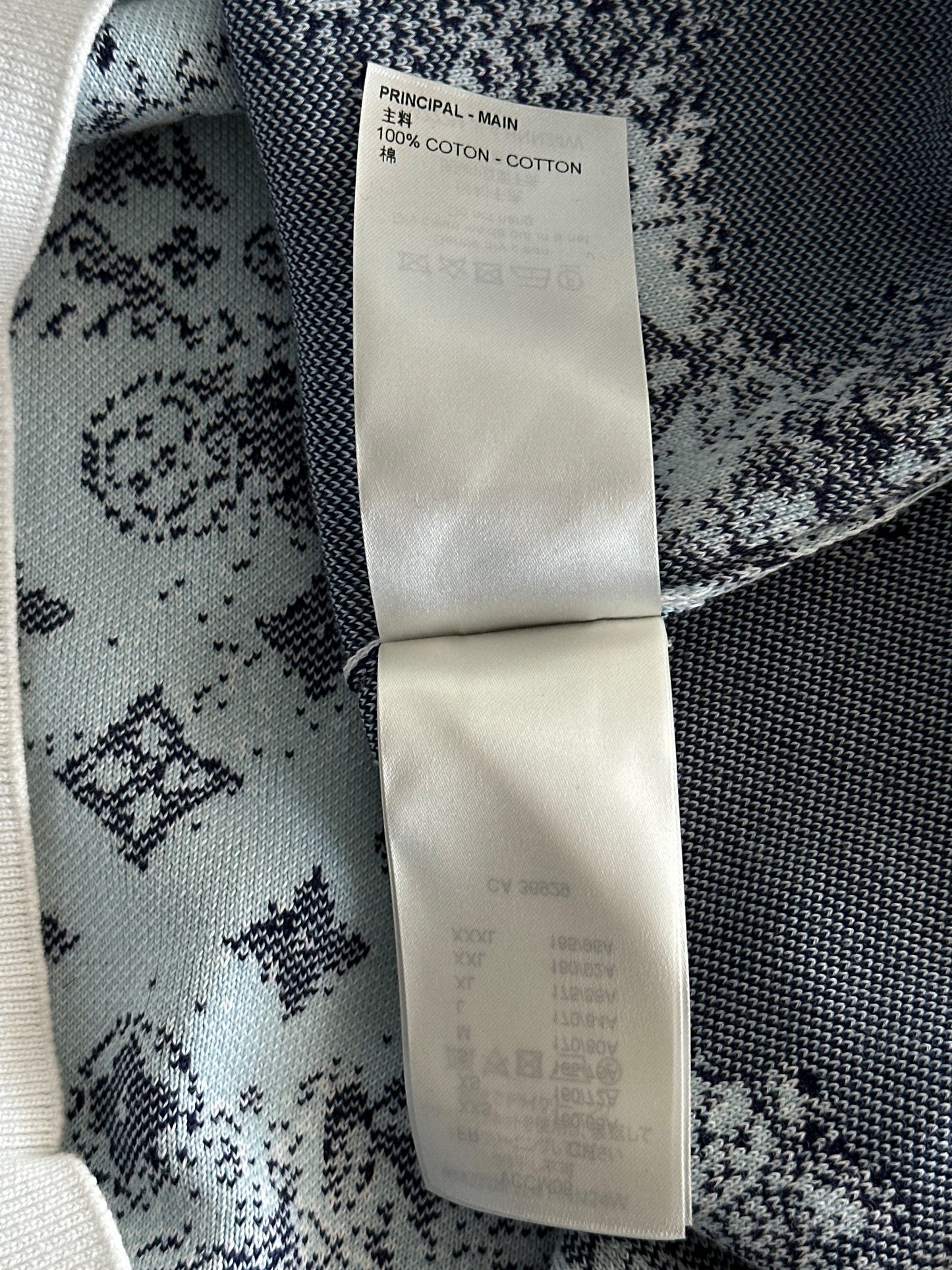 Louis Vuitton Blue & White Monogram Bandana Sweater