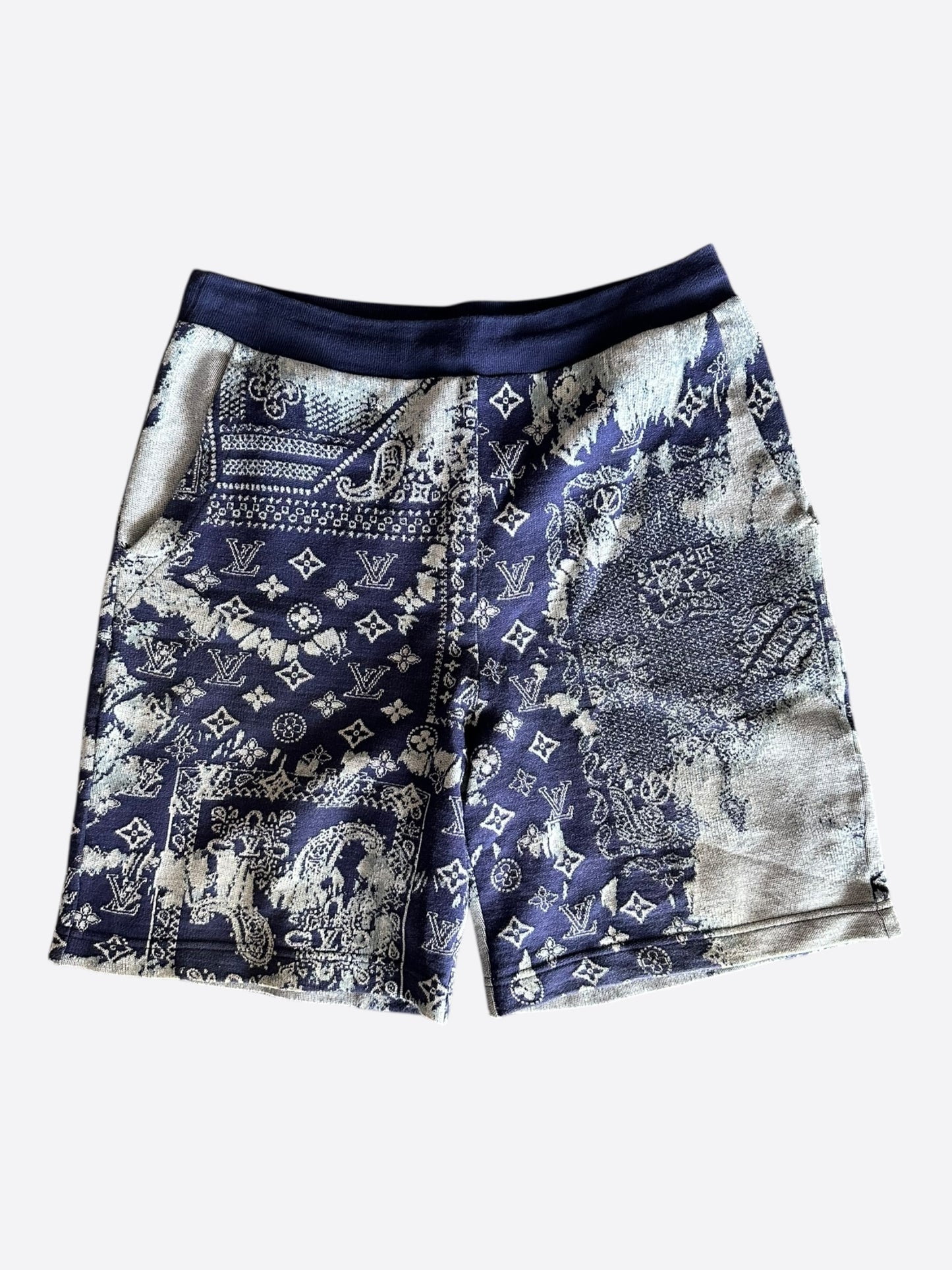Louis Vuitton Blue Bandana Monogram Shorts