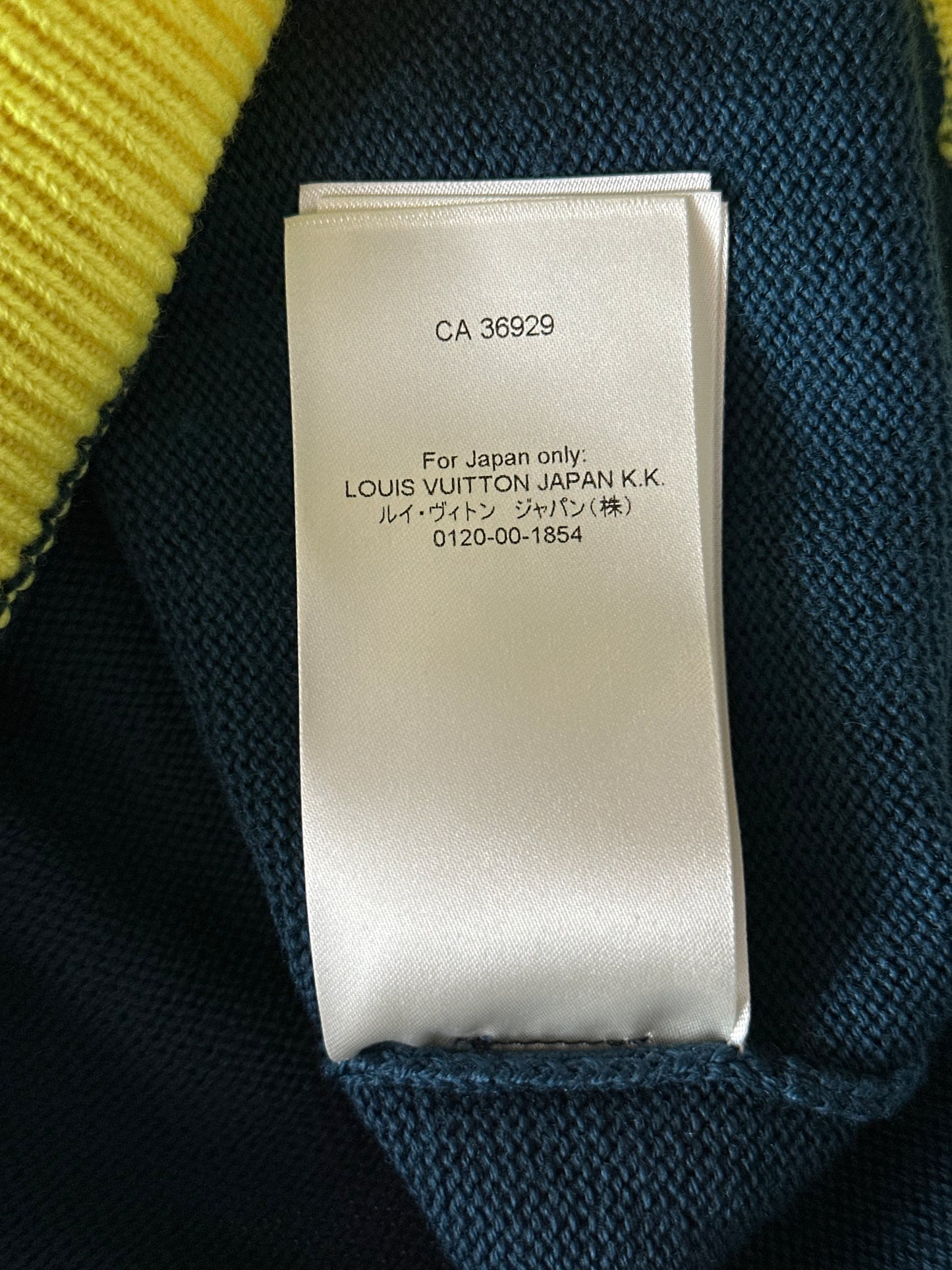 Louis Vuitton Blue & Yellow Logo Wool Sweater