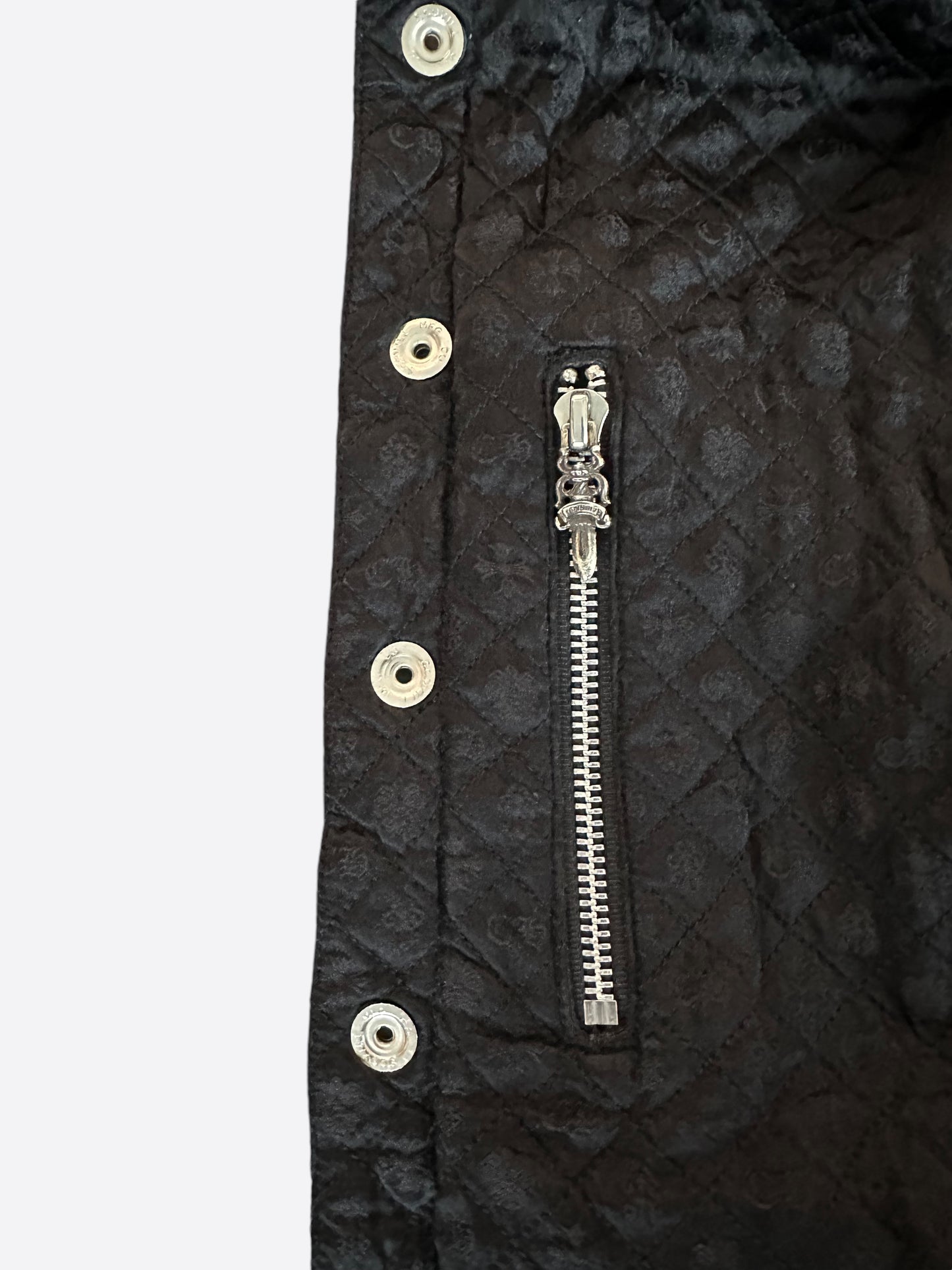 Chrome Hearts Navy Plaid Padded Flannel Jacket