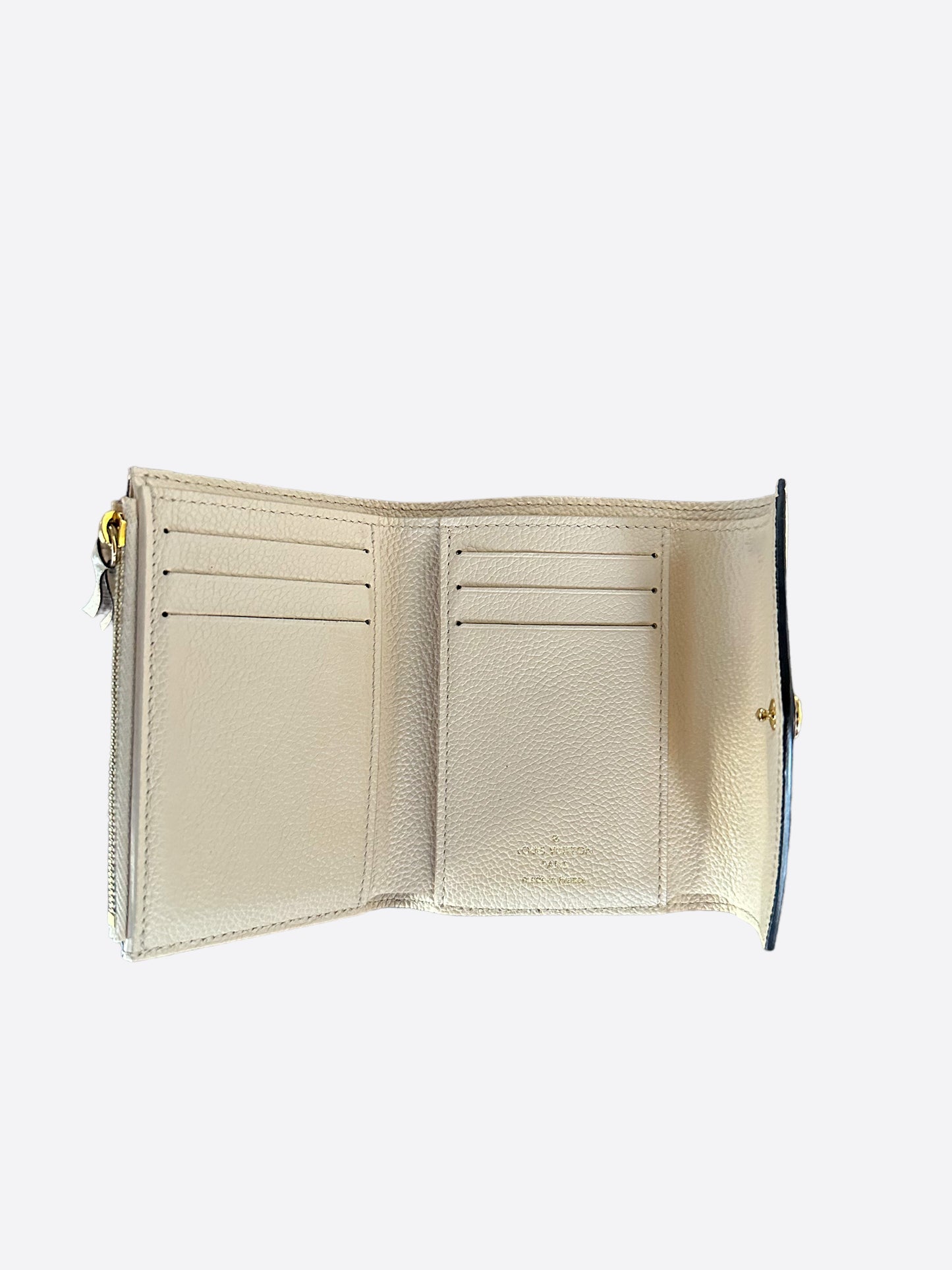 Louis Vuitton Creme & Rose Empreinte Monogram Victorine Wallet