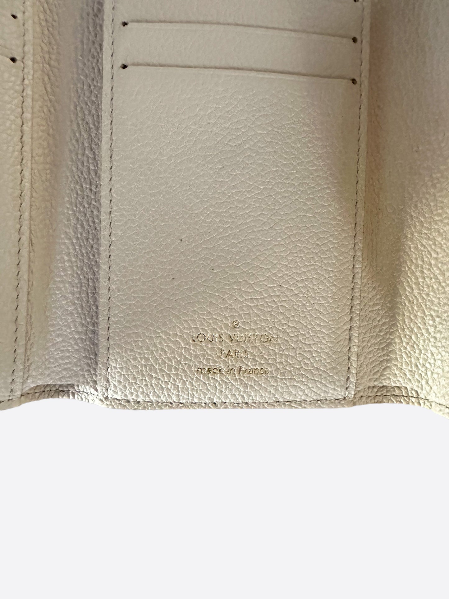 Louis Vuitton Creme & Rose Empreinte Monogram Victorine Wallet