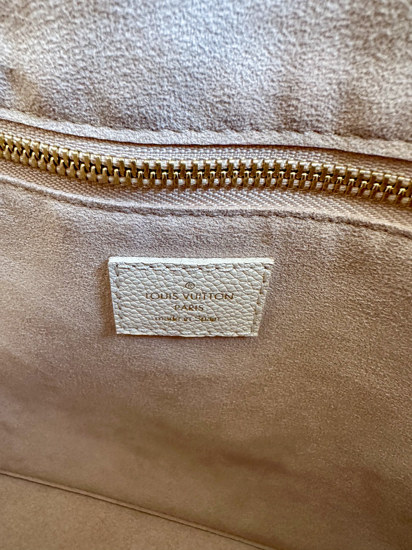Louis Vuitton Creme & Dusty Rose Monogram Empreinte Neverfull MM