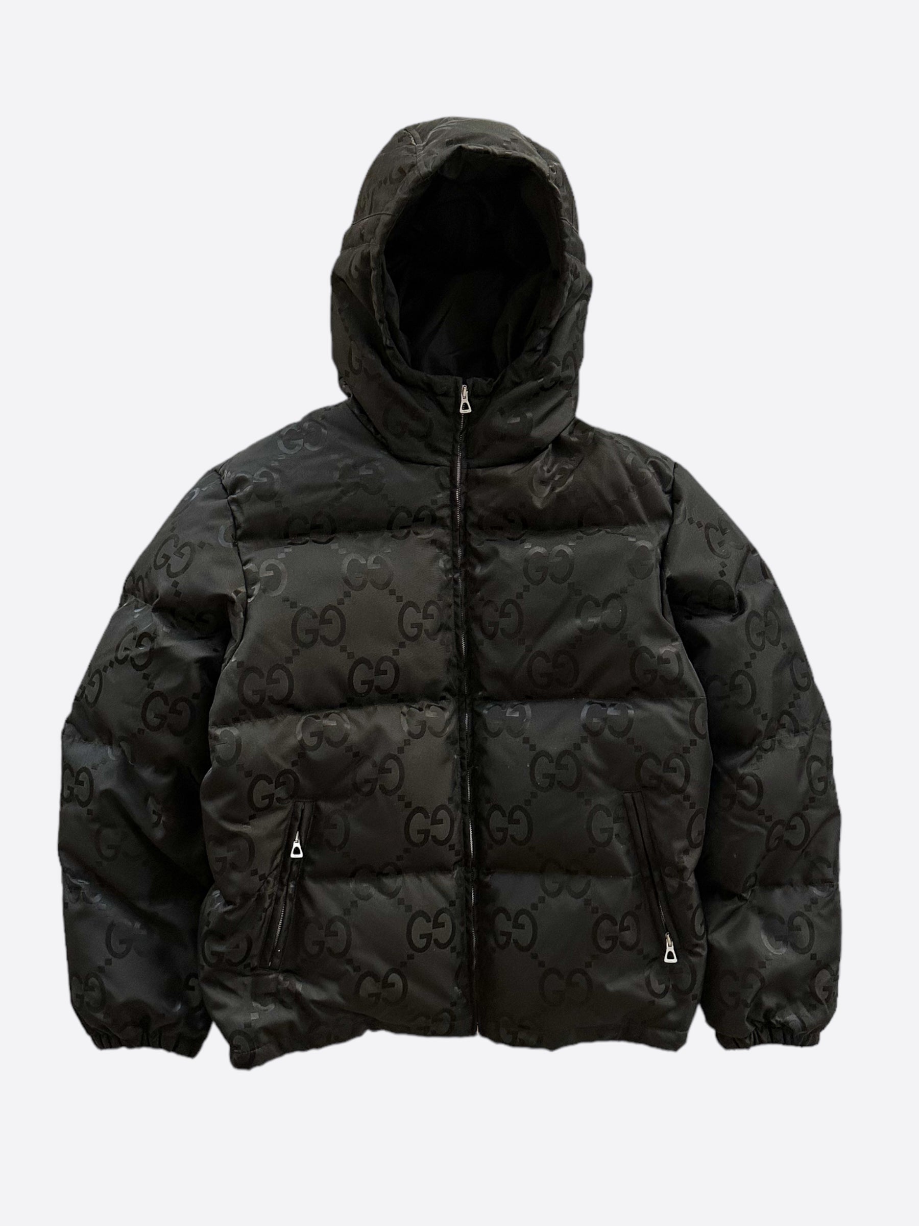 Gucci Black Monogram Jacquard Puffer Jacket – Savonches
