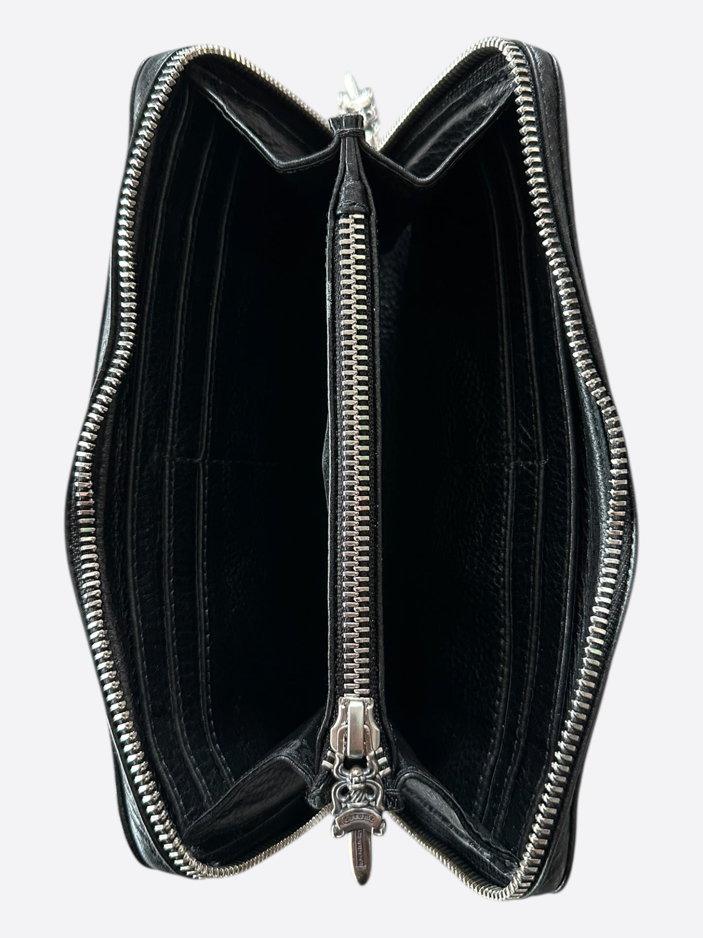Chrome Hearts Black Fleur Patch Wallet