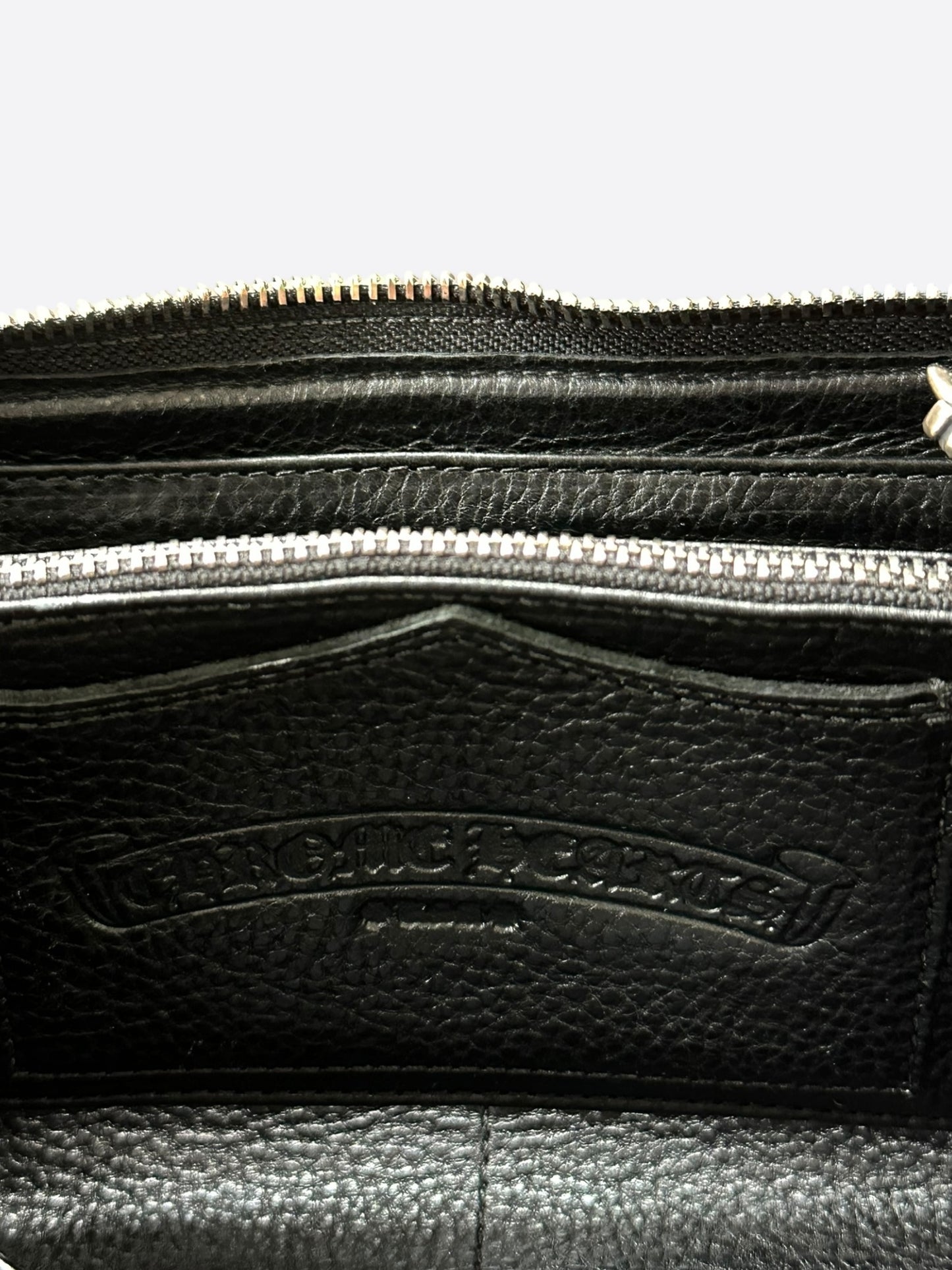 Chrome Hearts Black Fleur Patch Wallet