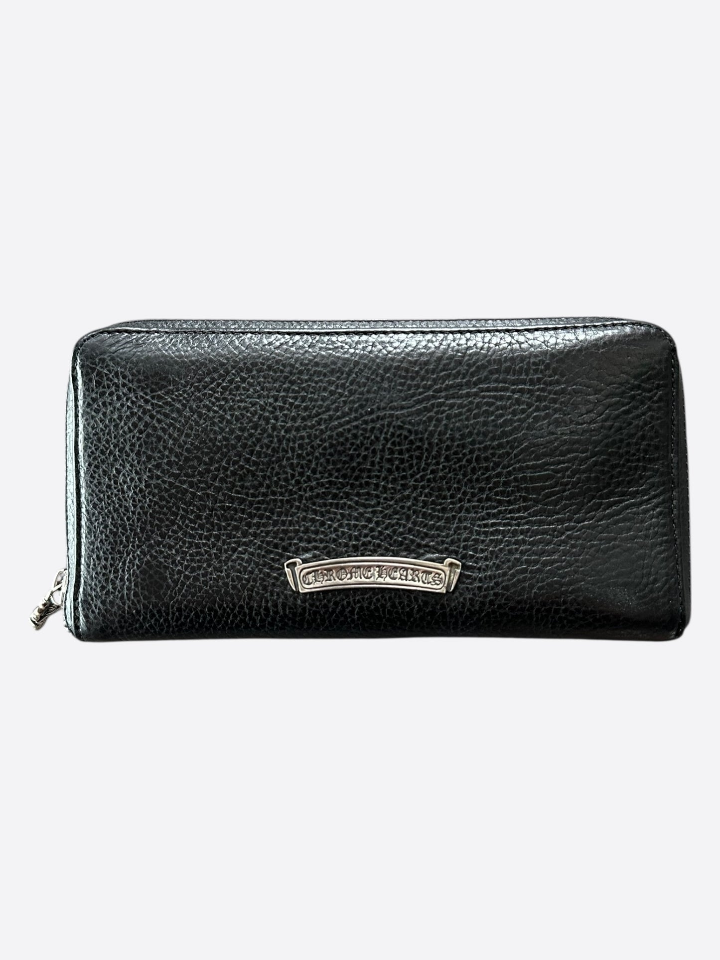 Chrome Hearts Black Fleur Patch Wallet