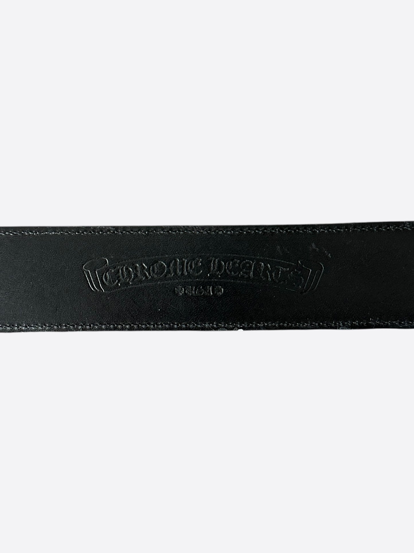Chrome Hearts Black & Silver Roller Belt
