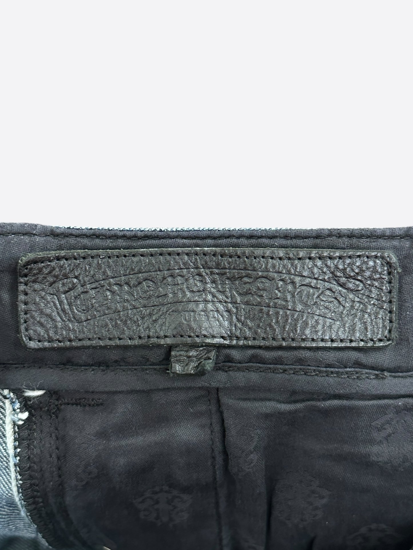 Chrome Hearts Blue & Multicolor Cross Patch Carpenter Jeans