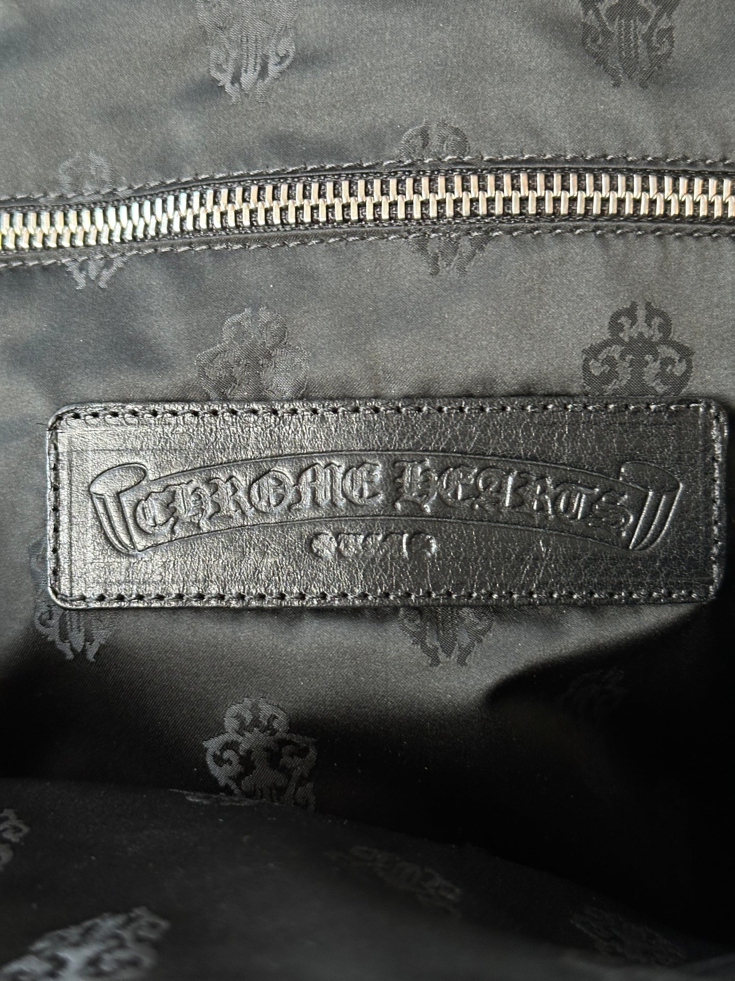 Chrome Hearts Black Multicolor Cross Patch Tote Bag