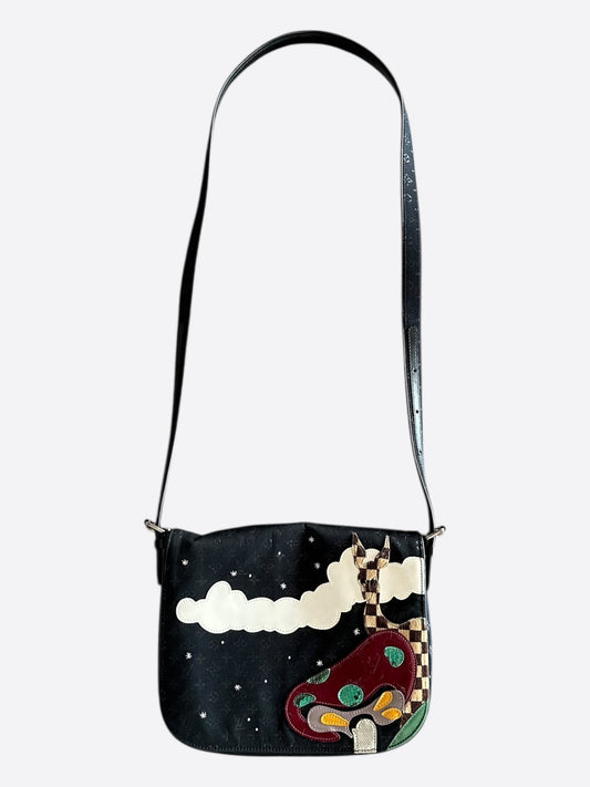 Louis Vuitton Black Monogram Patchwork Conte de Fees Musette Bag