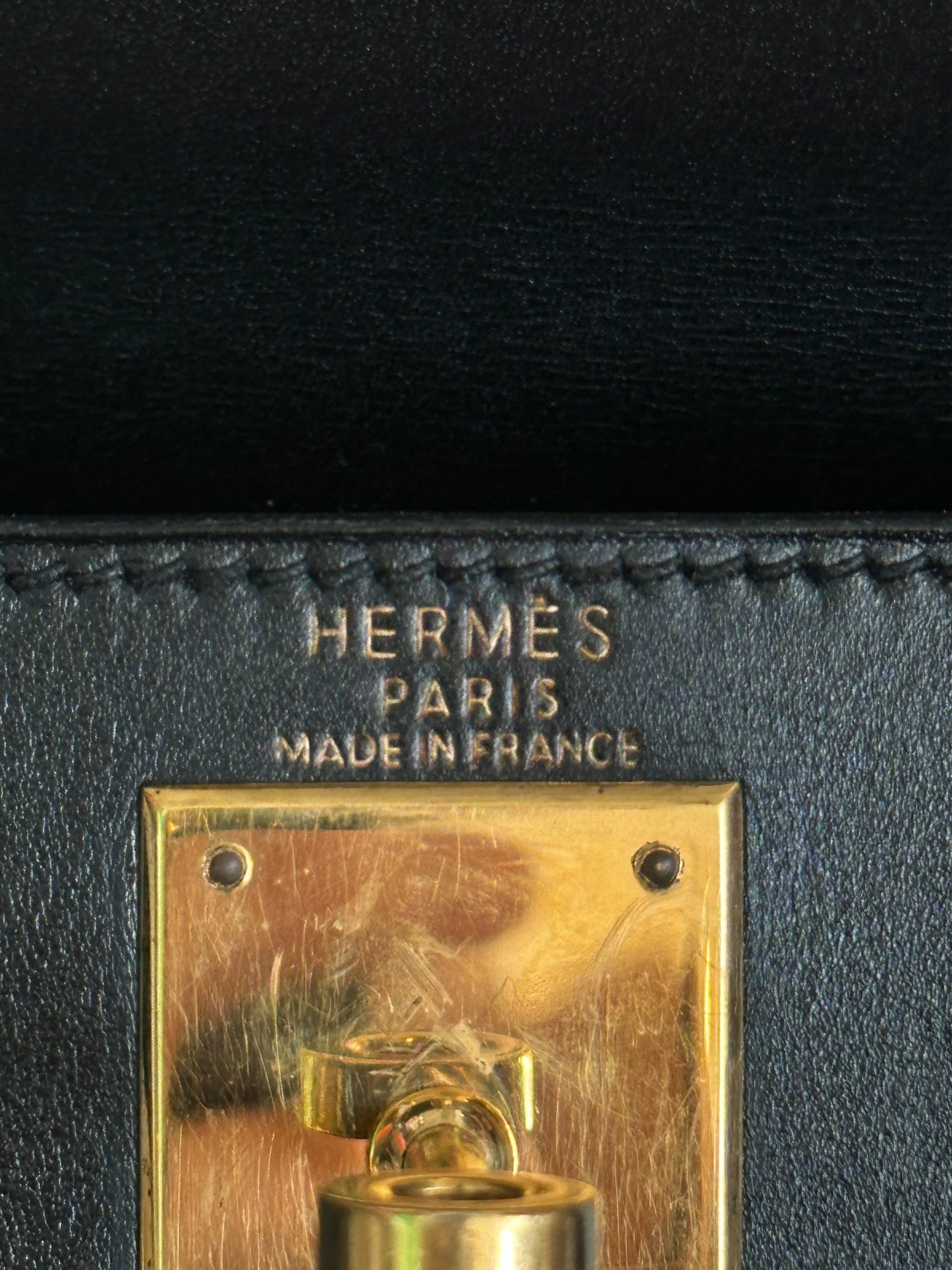 Hermes Black Box Leather Kelly 28