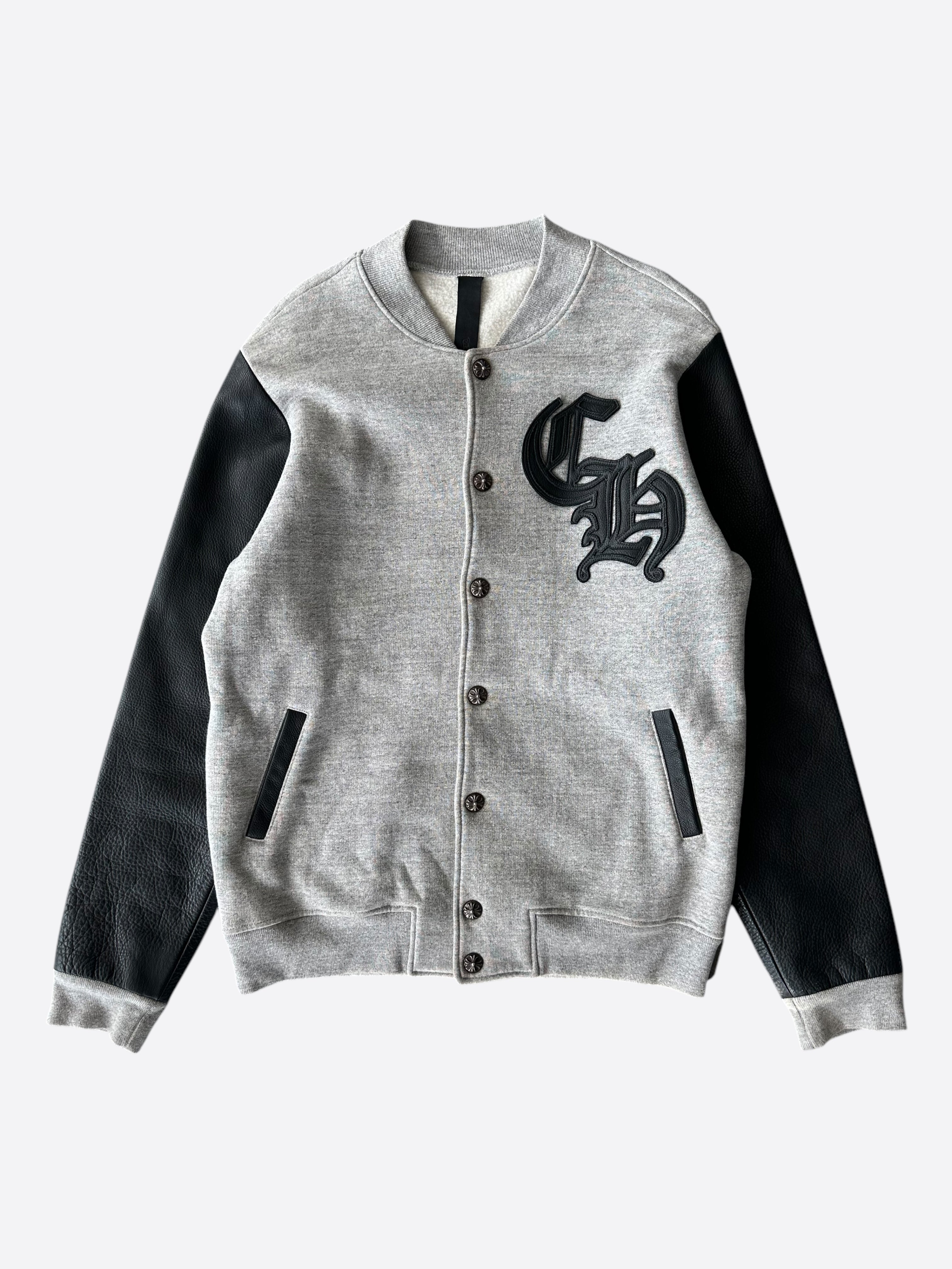 Chrome popular hearts letterman Jacket