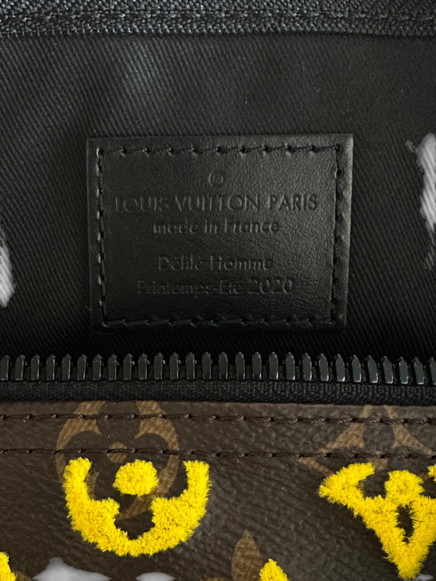 Louis Vuitton Brown & Yellow Tuffetage Monogram Triangle Keepall 50