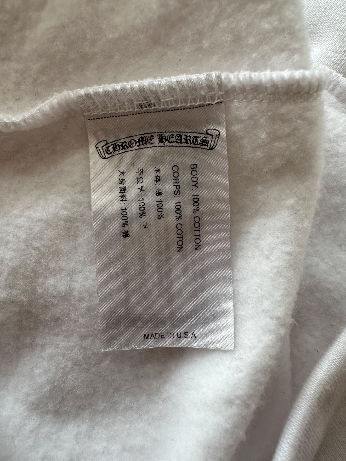 Chrome Hearts White & Pink Dagger Script Hoodie