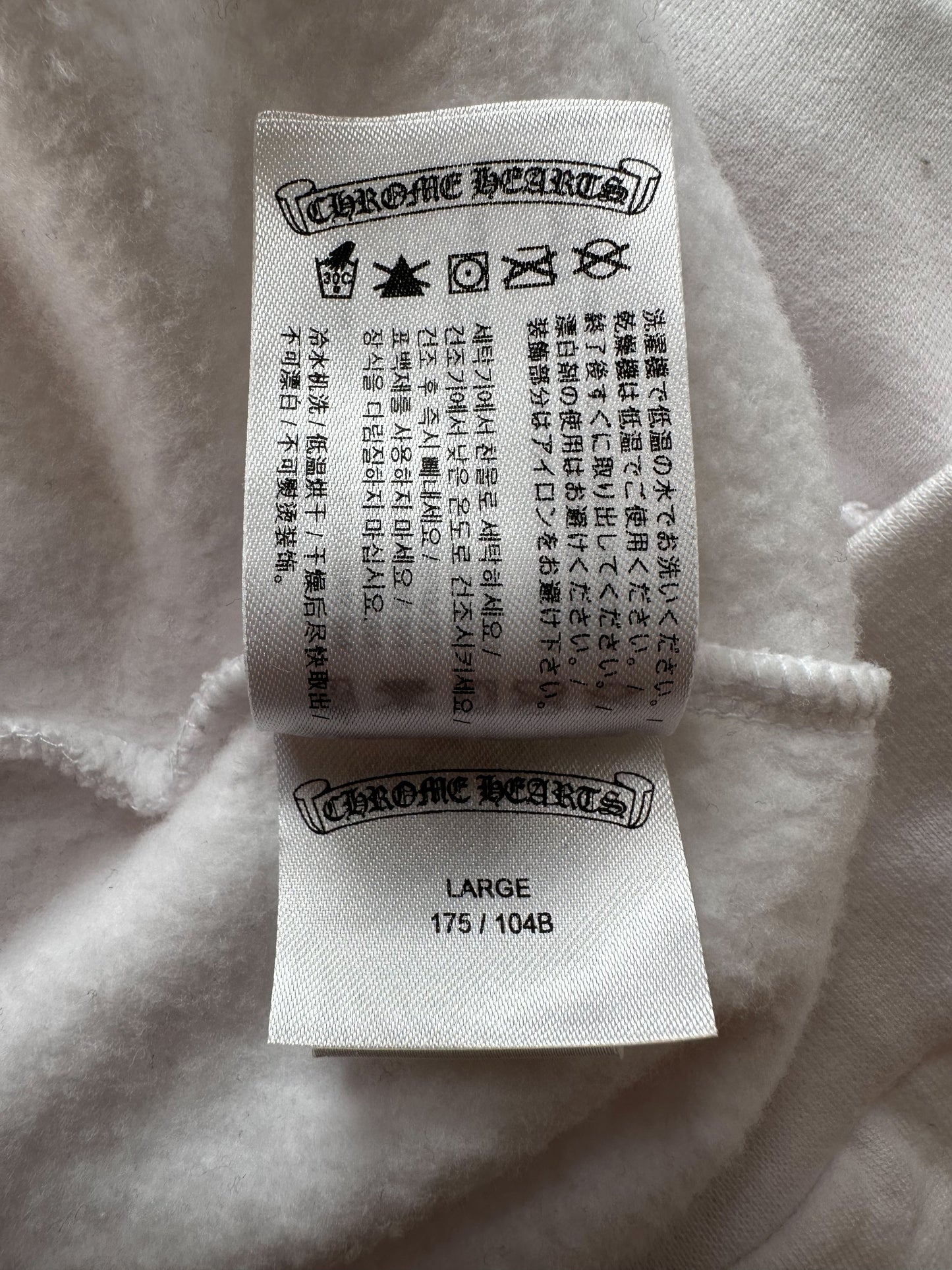 Chrome Hearts White & Pink Dagger Script Hoodie