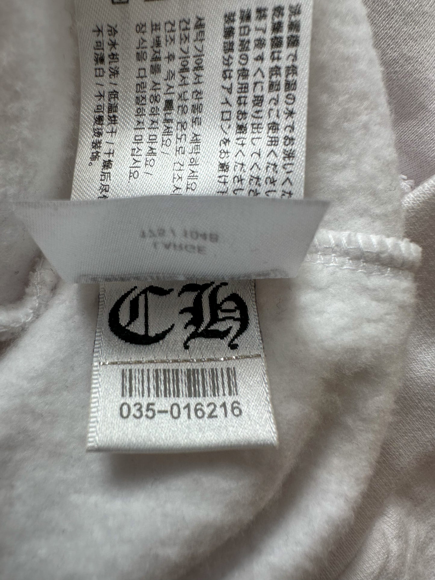 Chrome Hearts White & Pink Dagger Script Hoodie