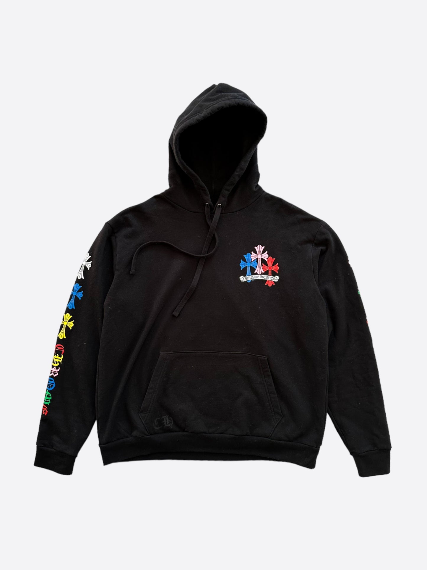 Chrome Hearts Black Multicolor Cross Hoodie