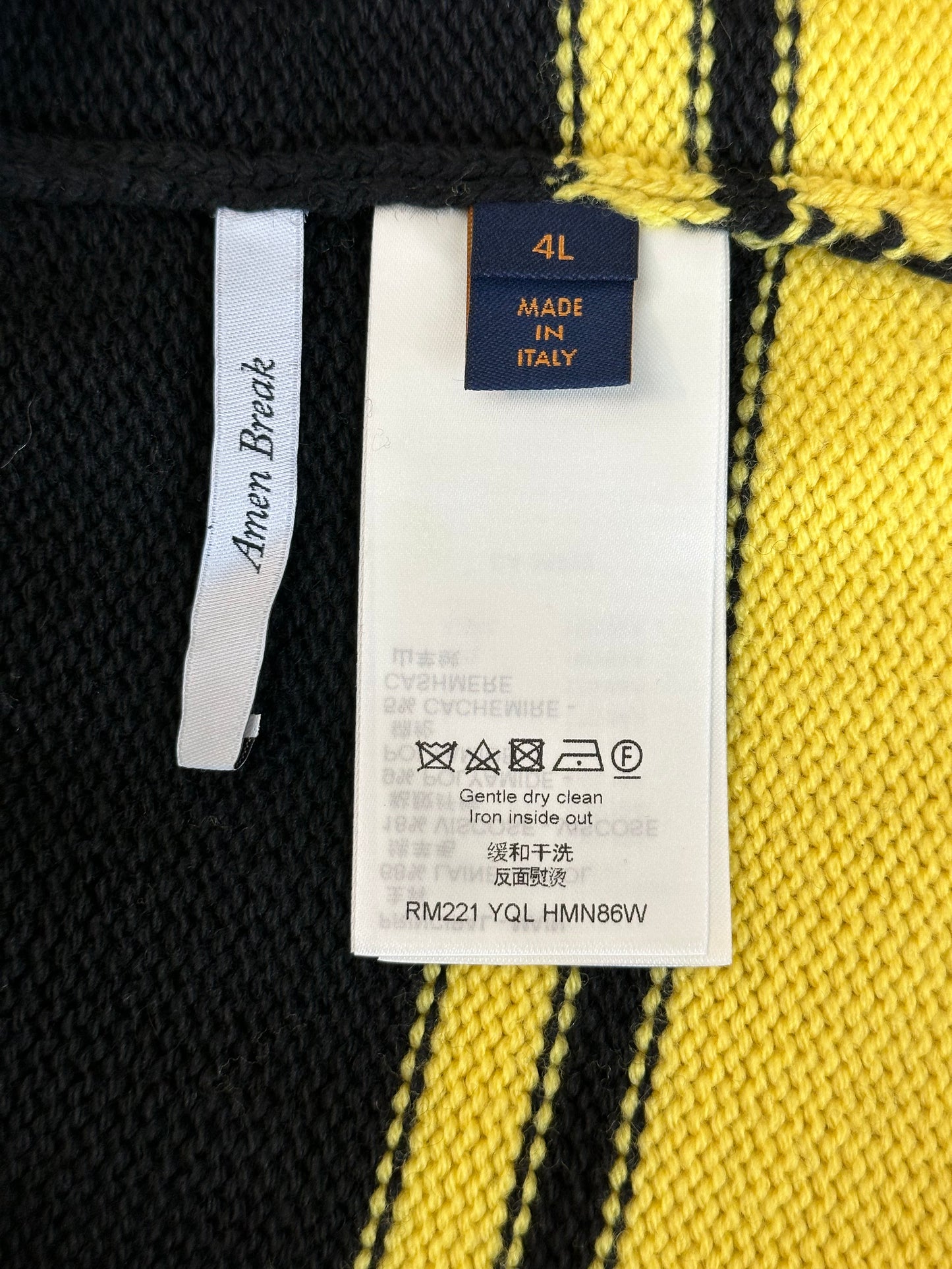 Louis Vuitton Black & Yellow Knit Jersey