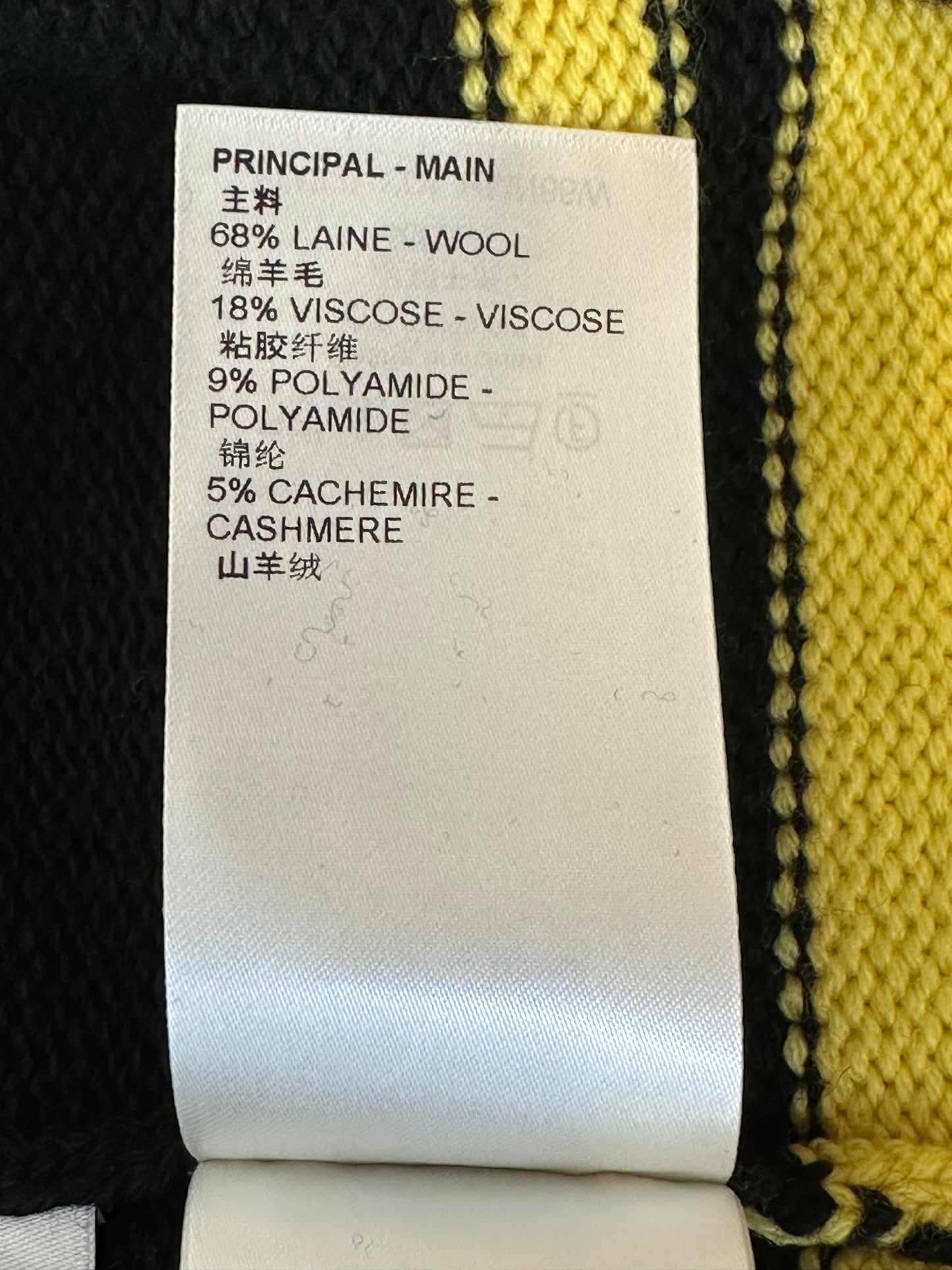 Louis Vuitton Black & Yellow Knit Jersey