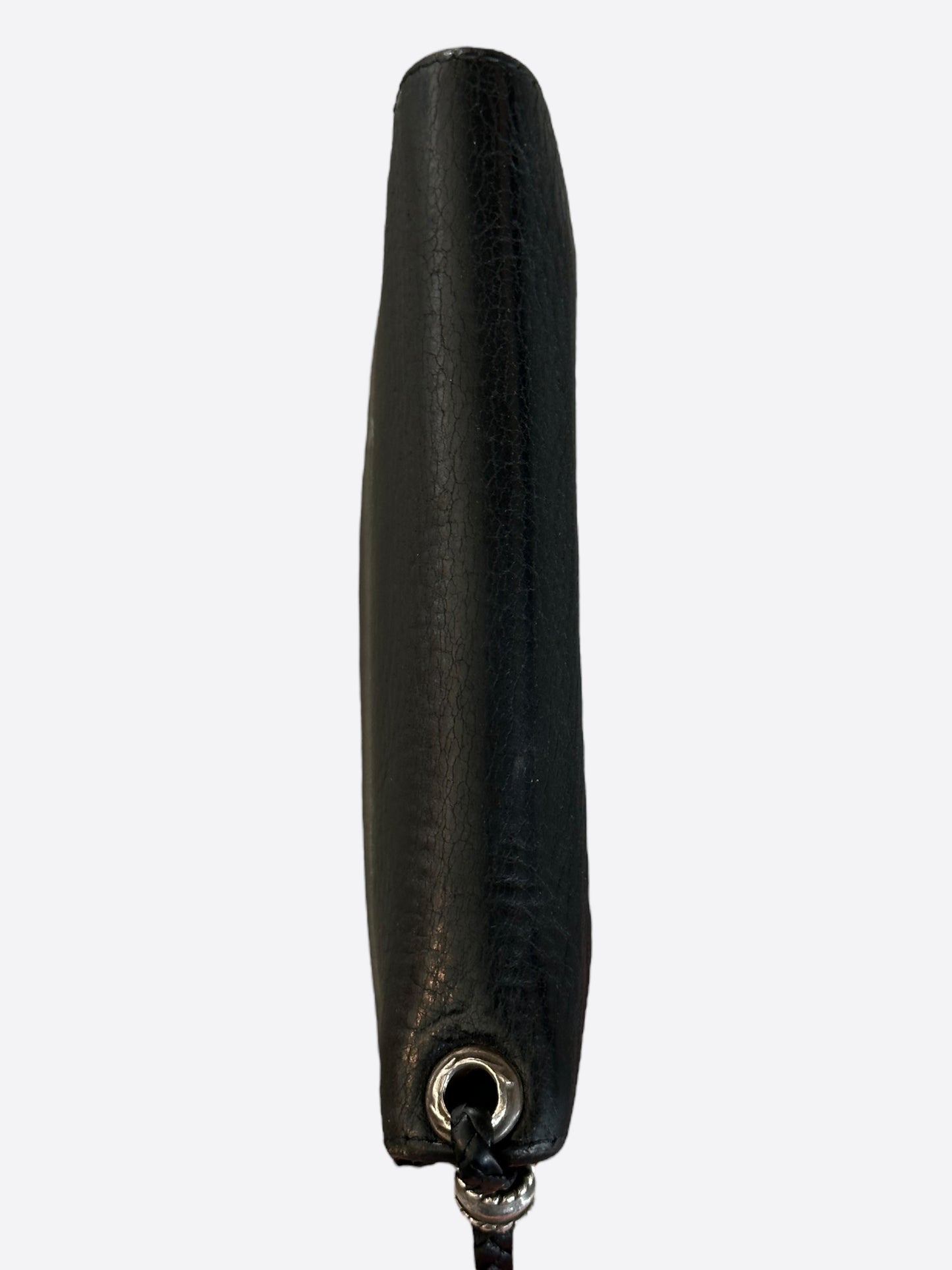 Chrome Hearts Black Leather Bolo Cord Wallet