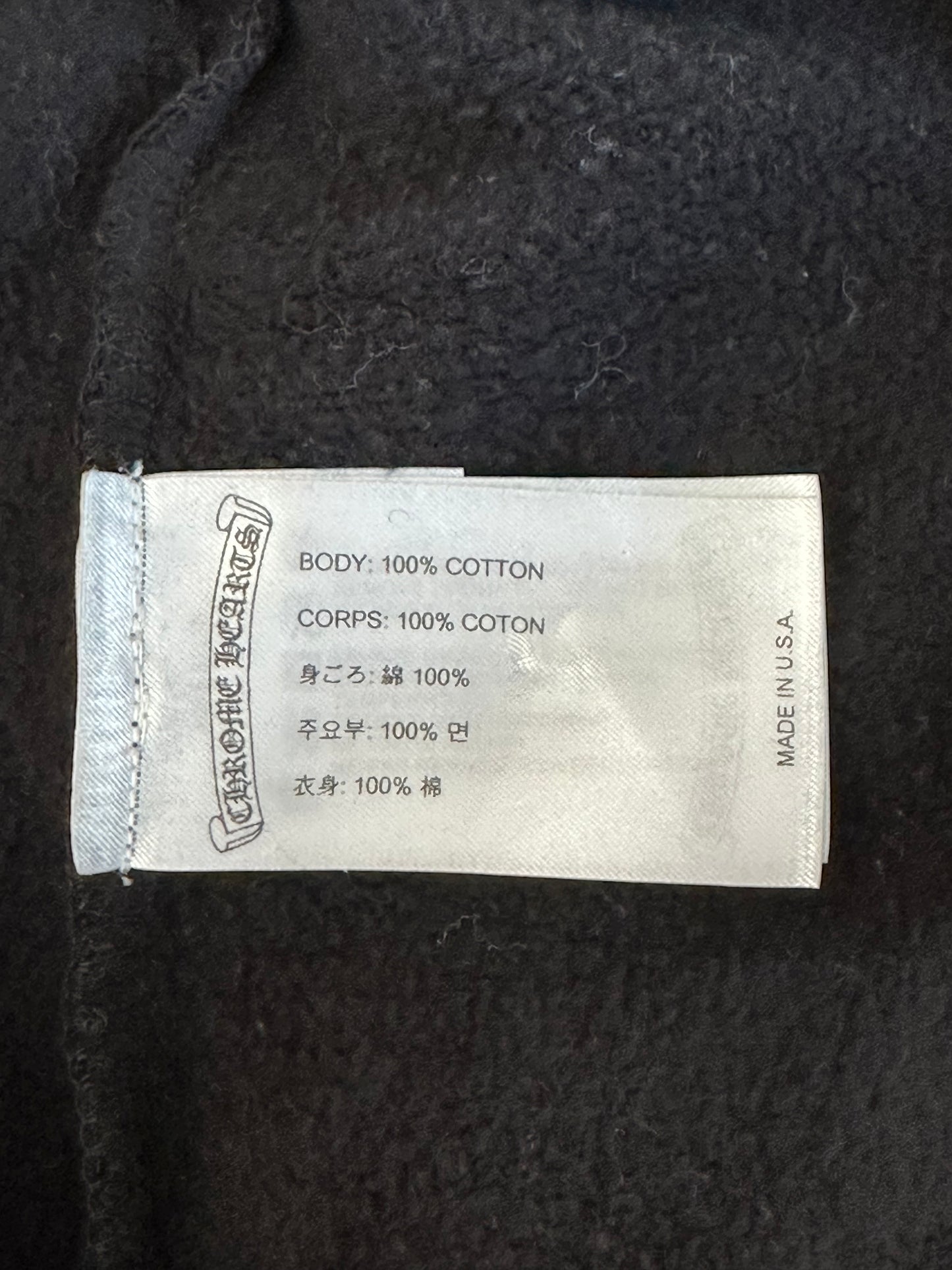 Chrome Hearts Black & White Script Print Hoodie