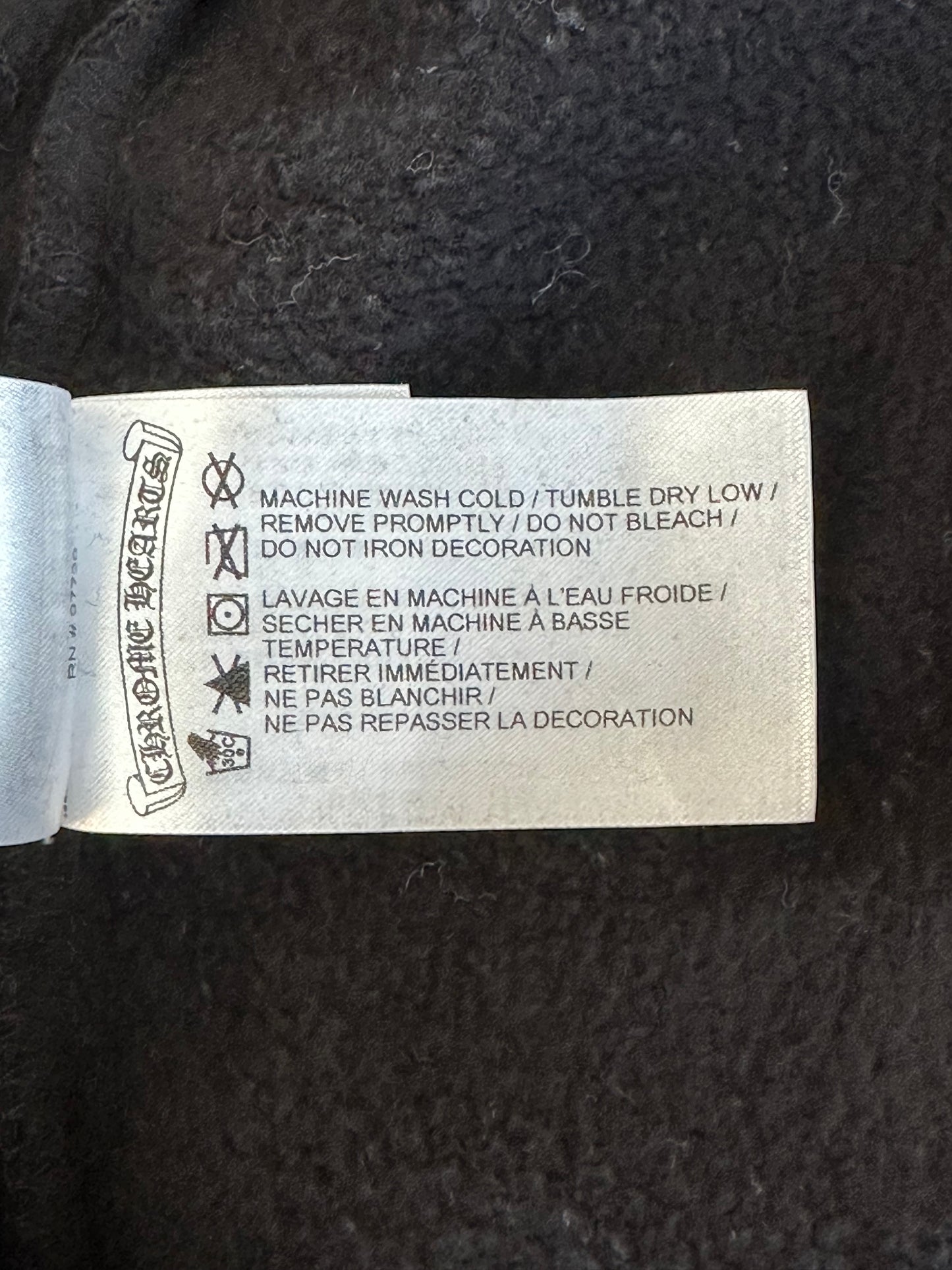 Chrome Hearts Black & White Script Print Hoodie