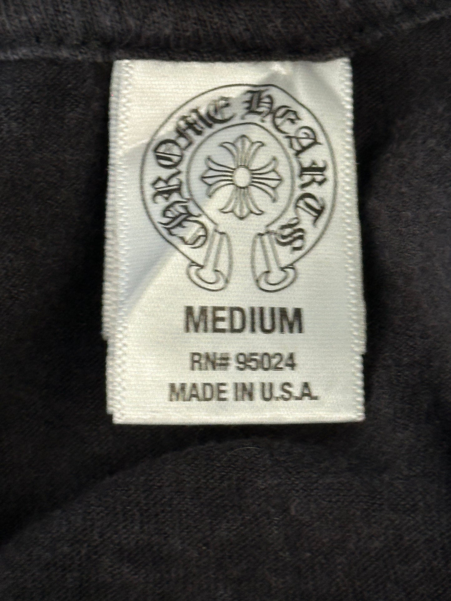 Chrome Hearts Black & White Horseshoe Cross Logo T-Shirt
