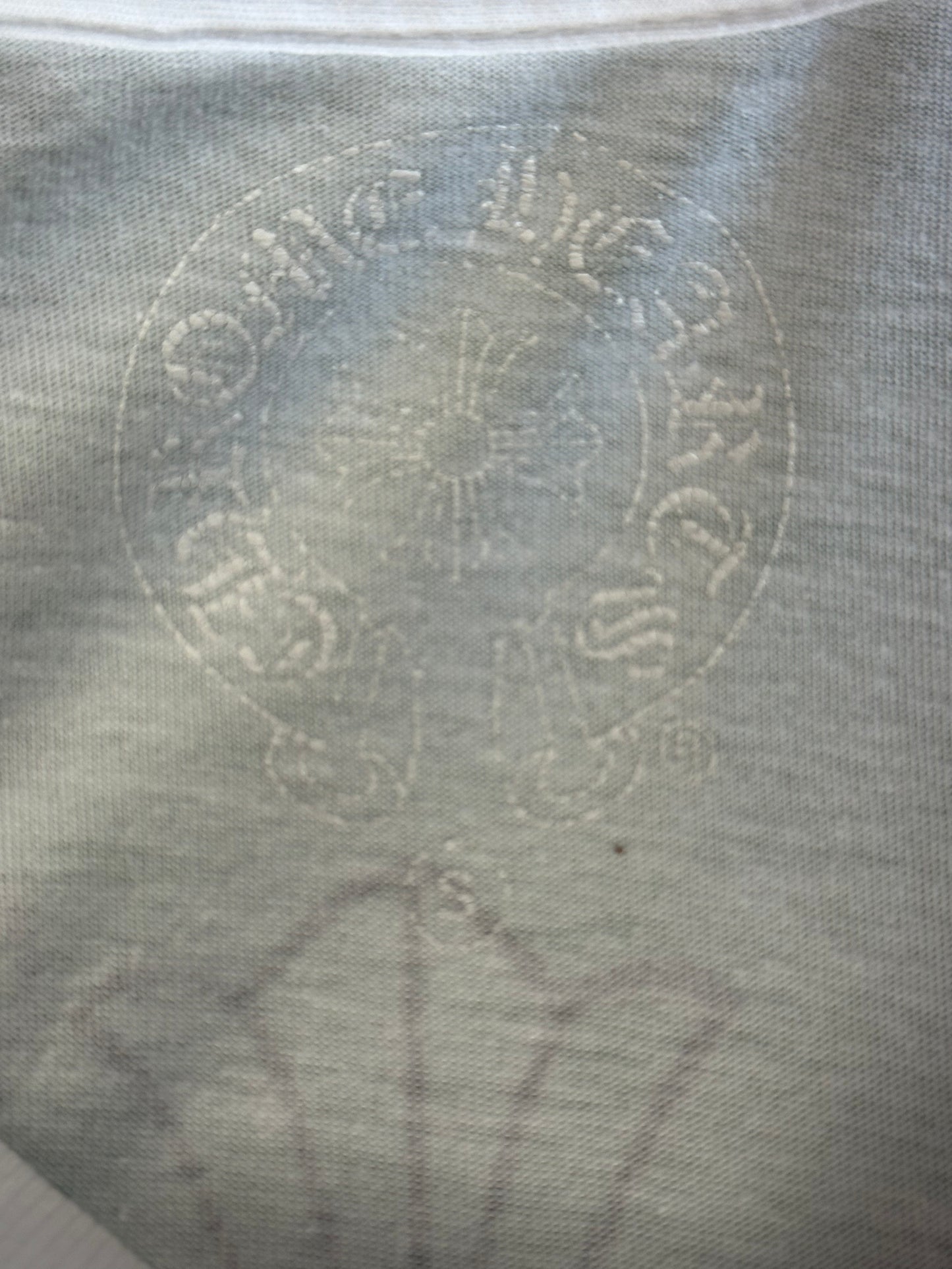 Chrome Hearts White & Black Cemetery Cross Logo T-Shirt
