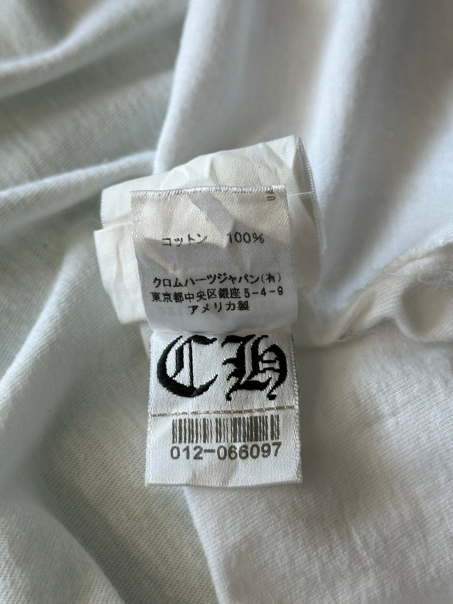 Chrome Hearts White & Black Cemetery Cross Logo T-Shirt