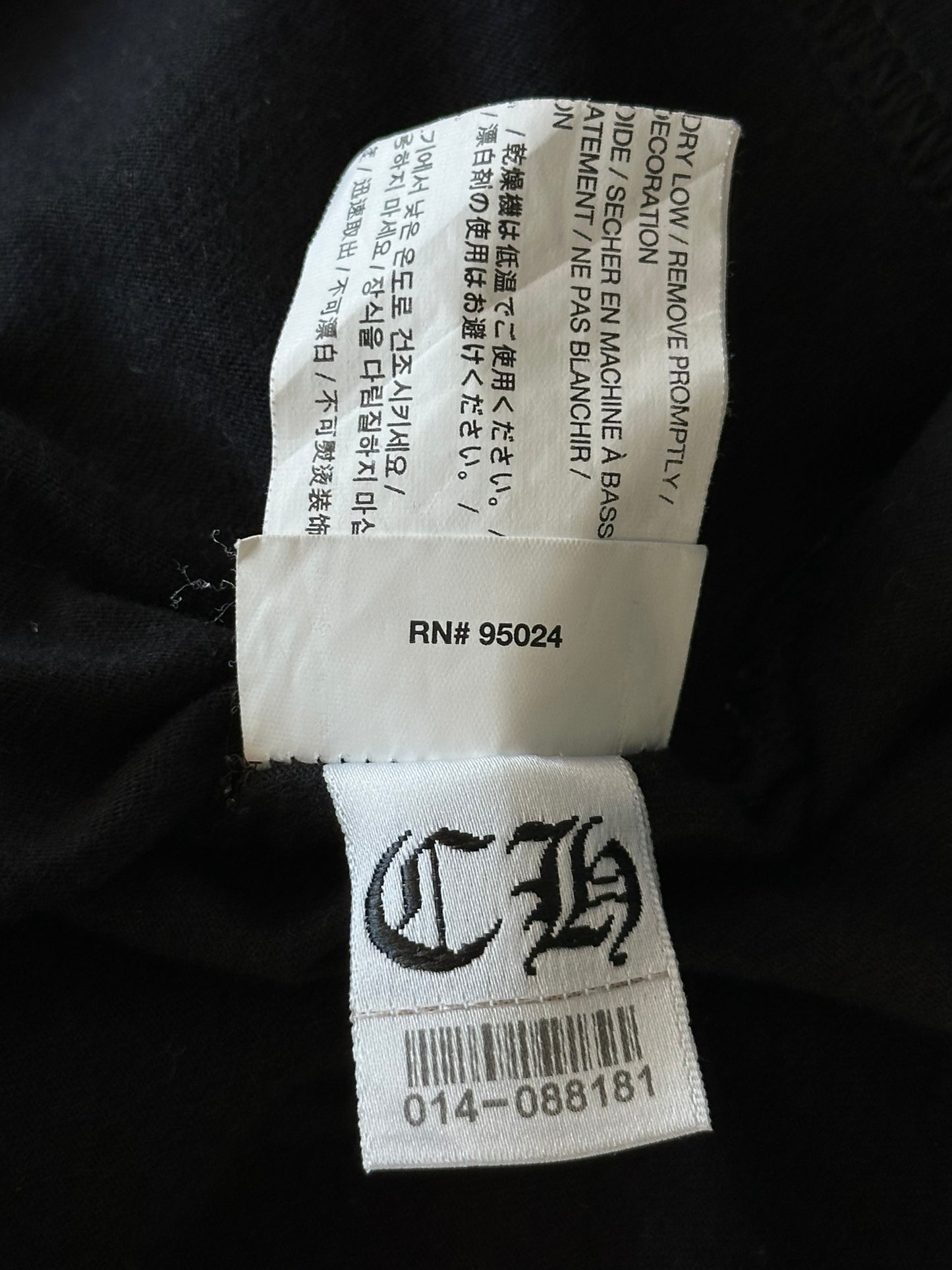 Chrome Hearts Black & White Stars Logo T-Shirt