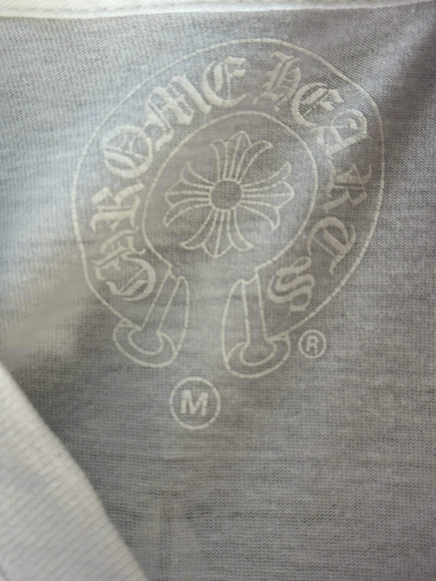 Chrome Hearts White & Black Horseshoe Logo T-Shirt