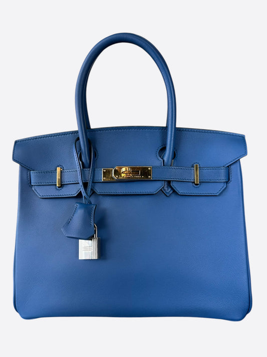 Hermes Blue Swift Birkin 30