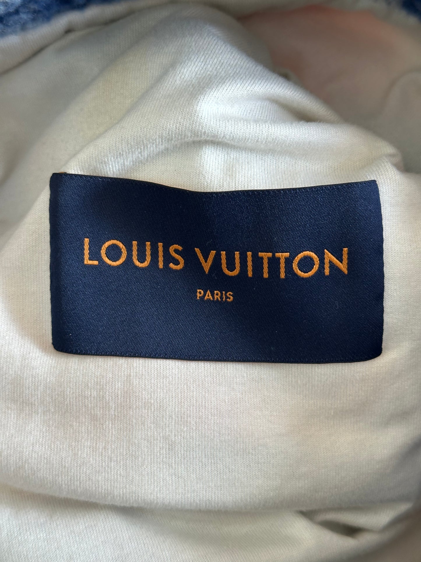 Louis Vuitton Blue & Orange Camo Monogram Fleece Zip Up Jacket