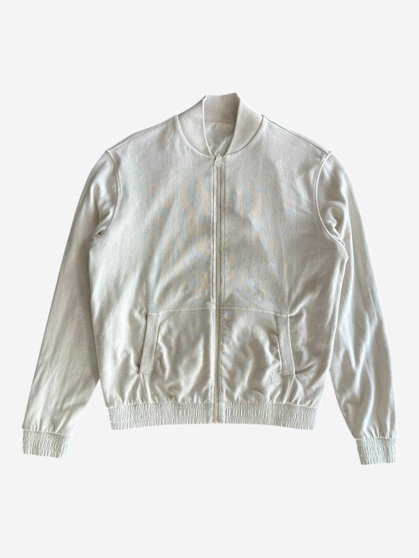 Louis Vuitton White Monogram Reversible Bomber Jacket