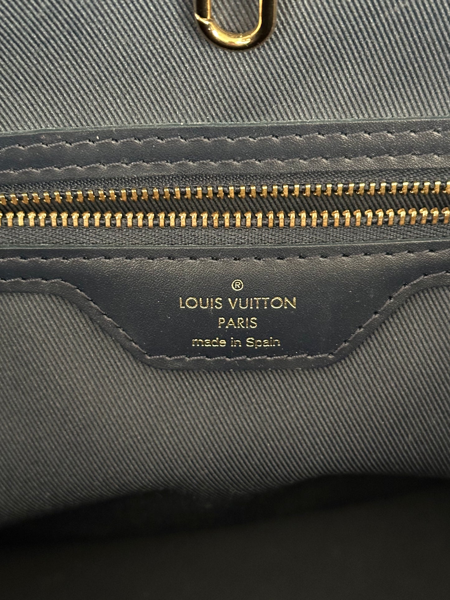 Louis Vuitton Navy & White Iridescent Monogram Neverfull MM