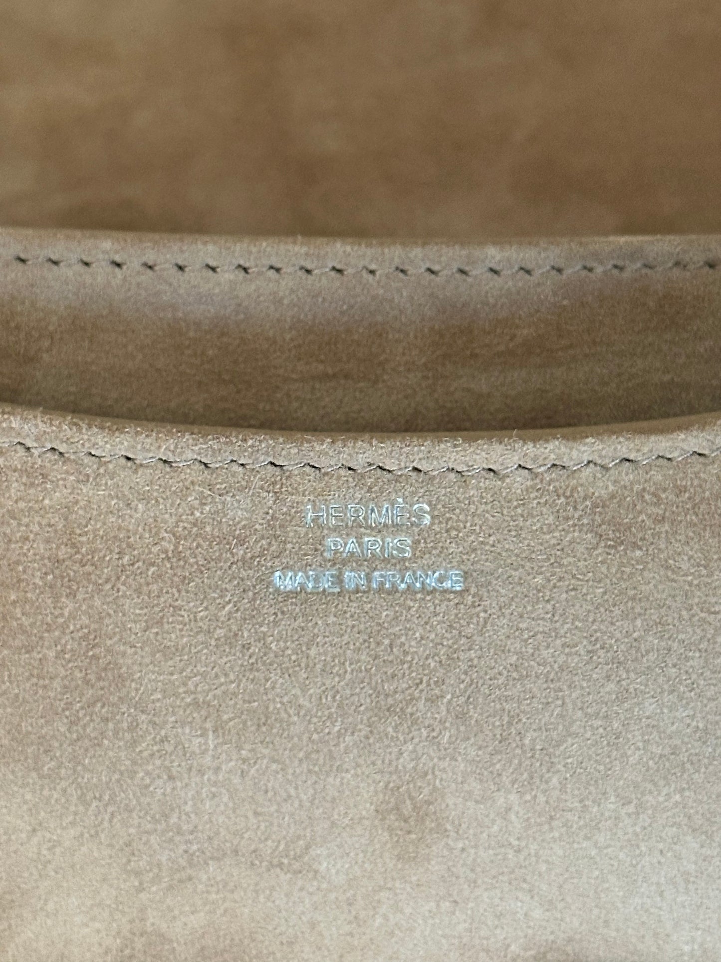 Hermes Beige Suede Constance 18