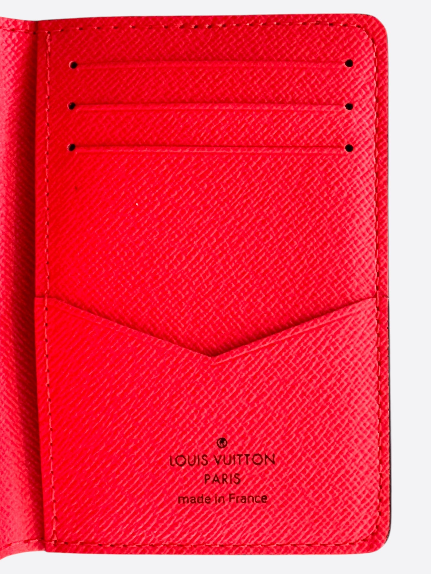 Louis Vuitton Red Taigarama Monogram Pocket Organizer