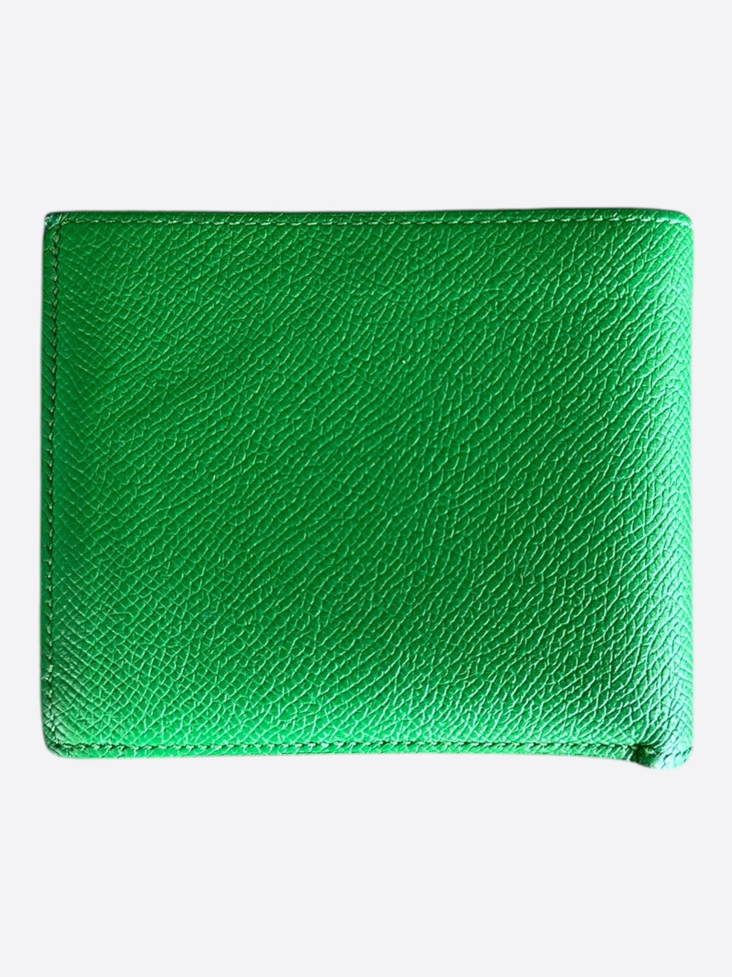 Hermes Green Togo Citizen Twill Compact Wallet