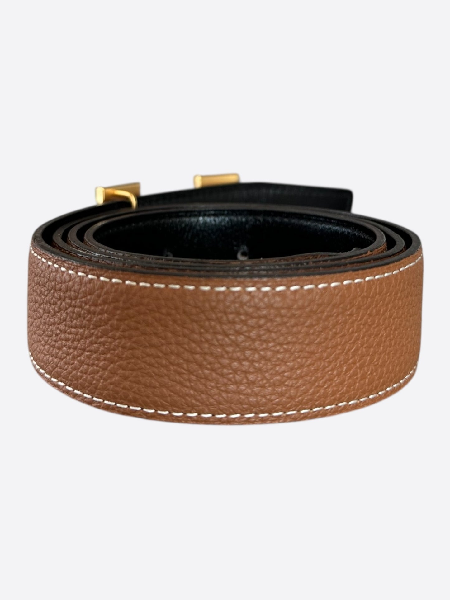 Hermes Brown & Black Reversible H Belt