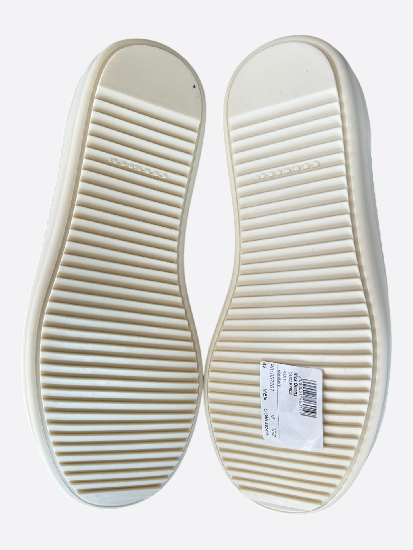 Rick Owens Brown & White Vintage Low Top Sneakers