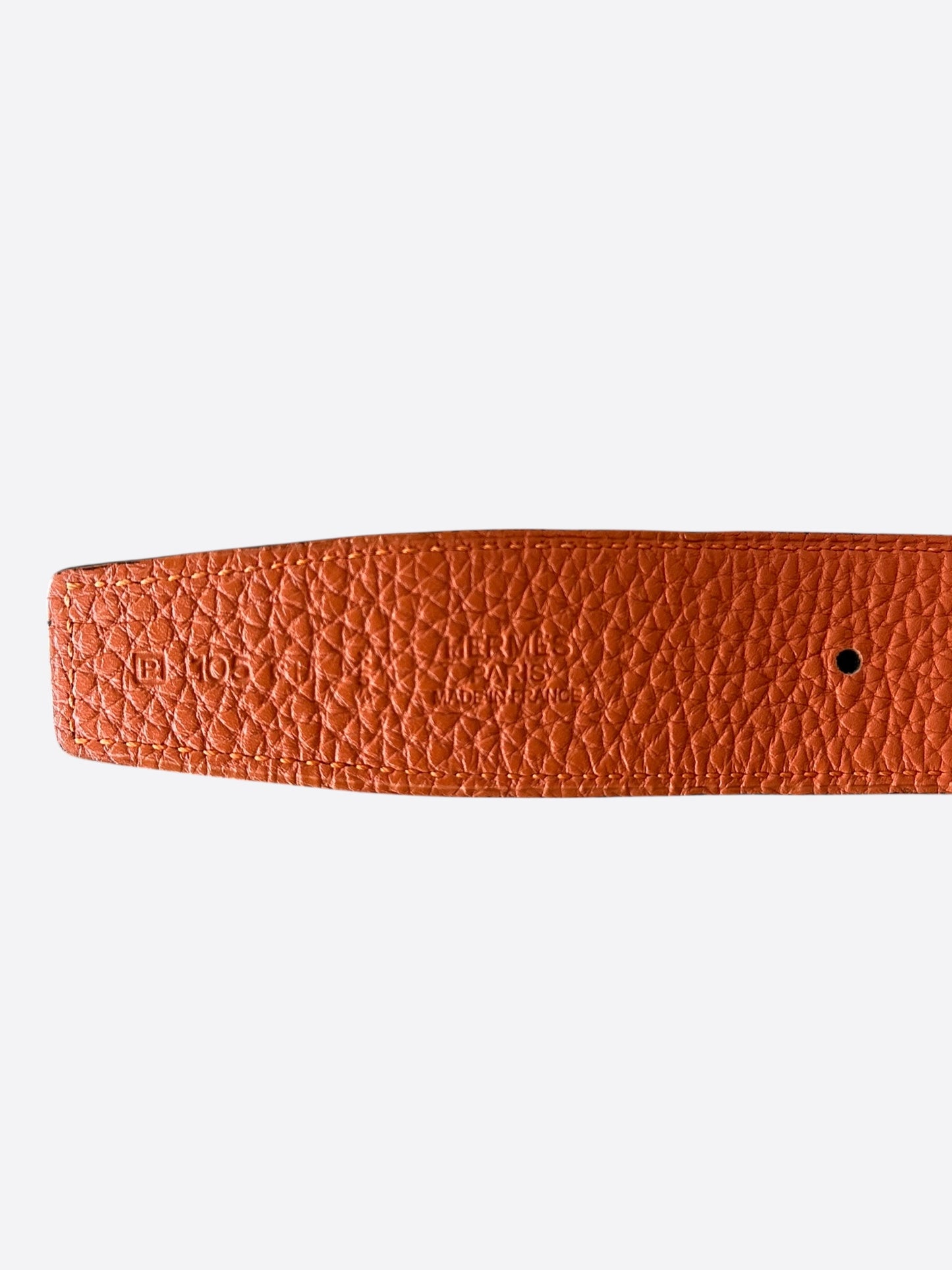 Hermes Orange & Black Reversible H Belt