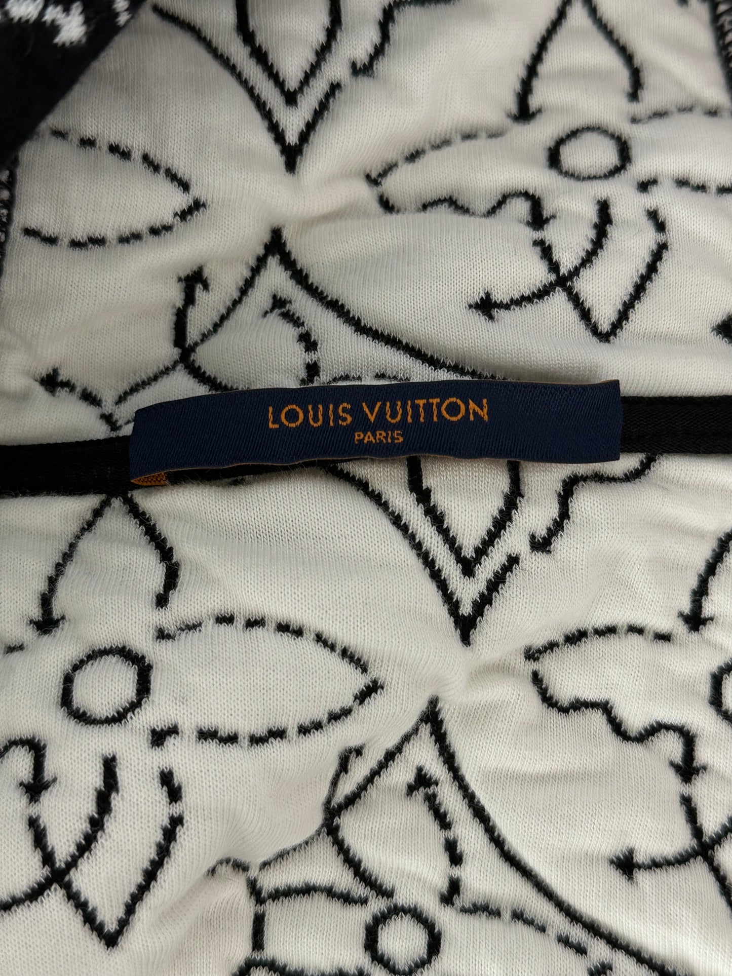 Louis Vuitton Black & White NBA Monogram Zip Up Hoodie