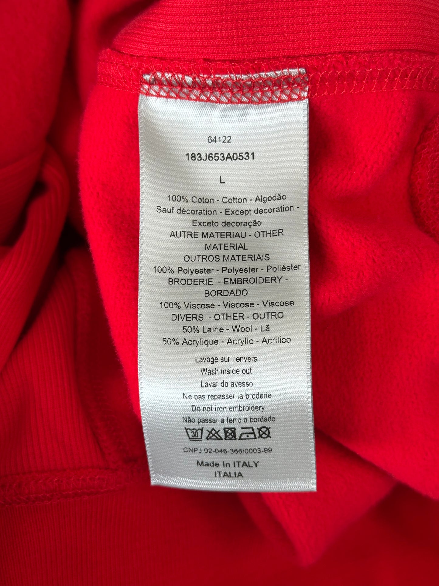 Dior Stussy Red & Black Ox Hoodie