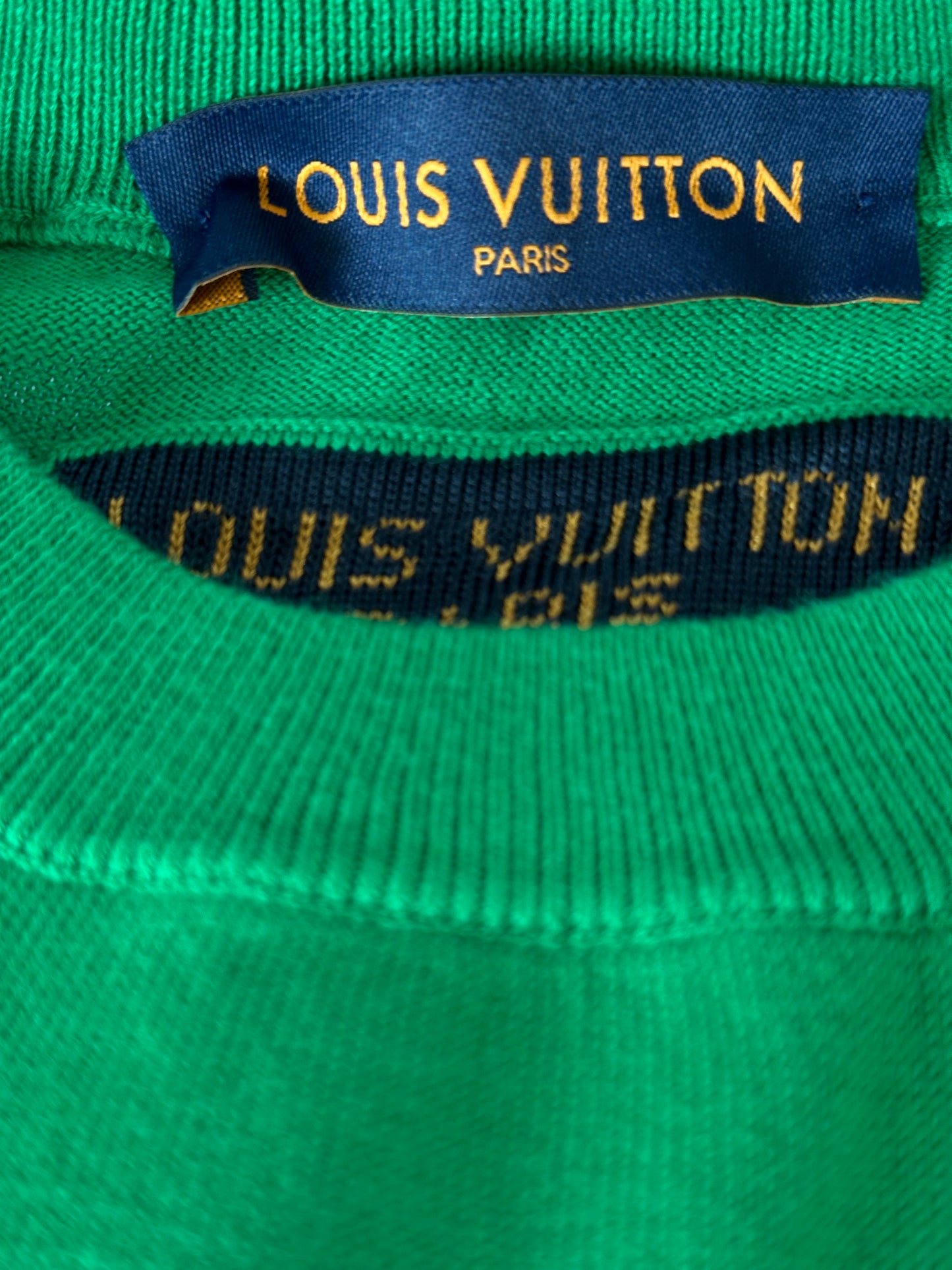 Louis Vuitton Green & White Everyday Logo Intarsia T-Shirt