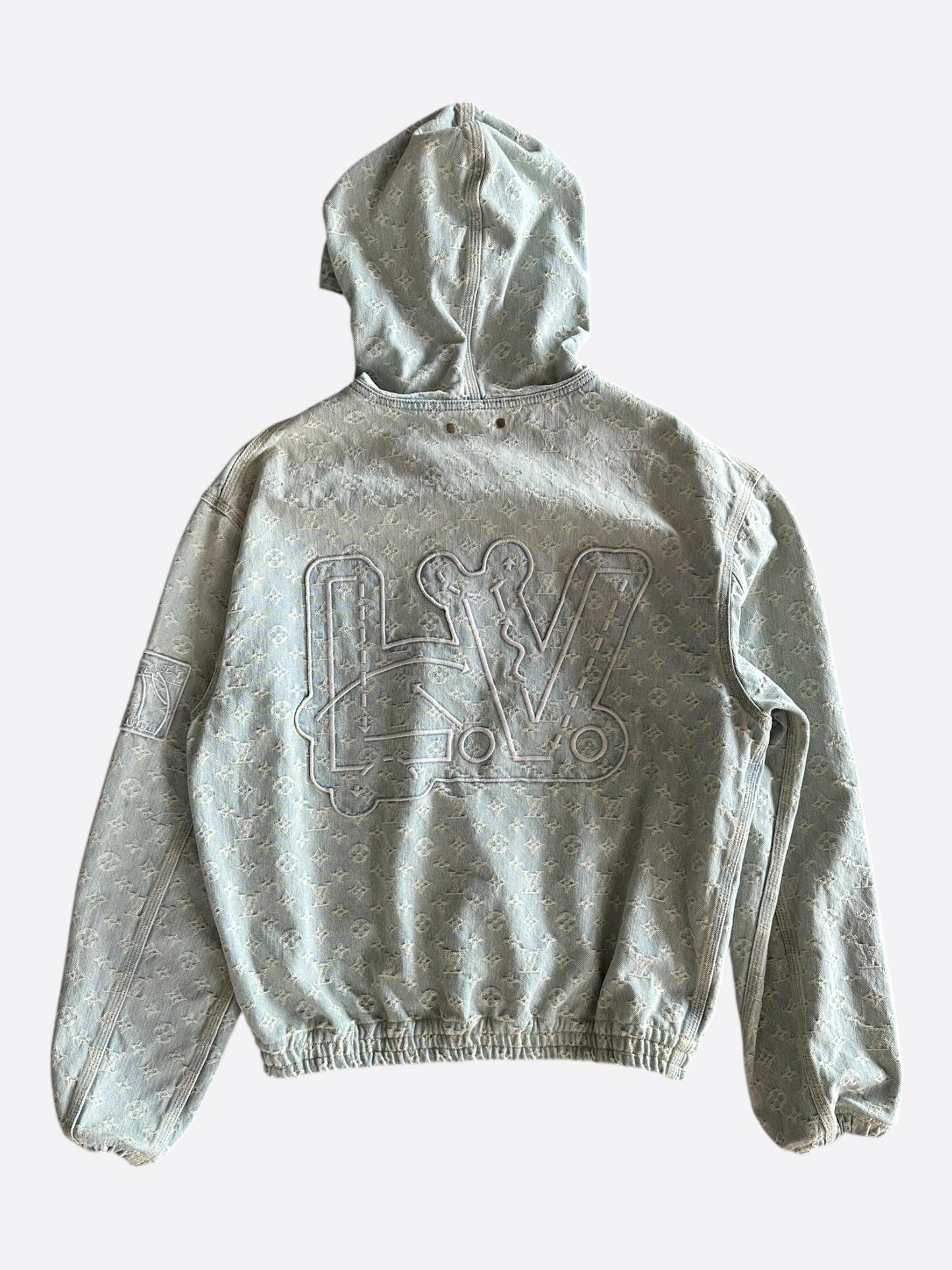 Louis Vuitton NBA Monogram Denim Zip Up Jacket